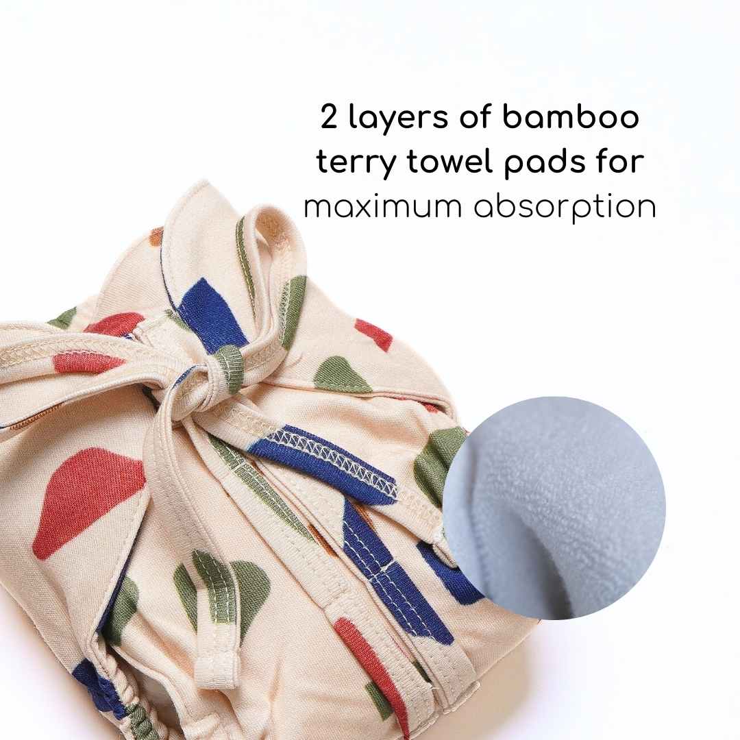bamboo knit cloth nappy - prints