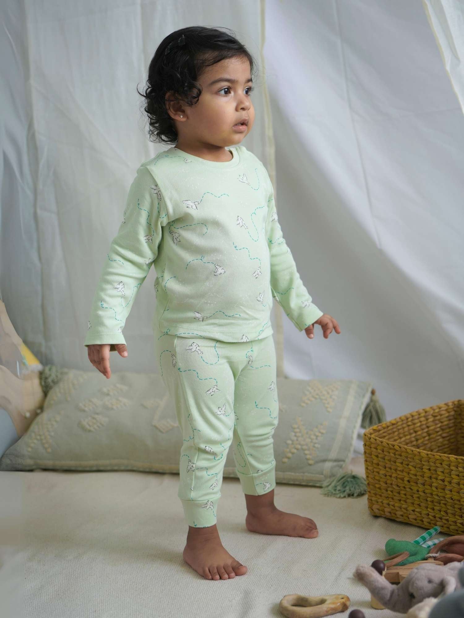 bamboo long sleeve pajama co-ord set