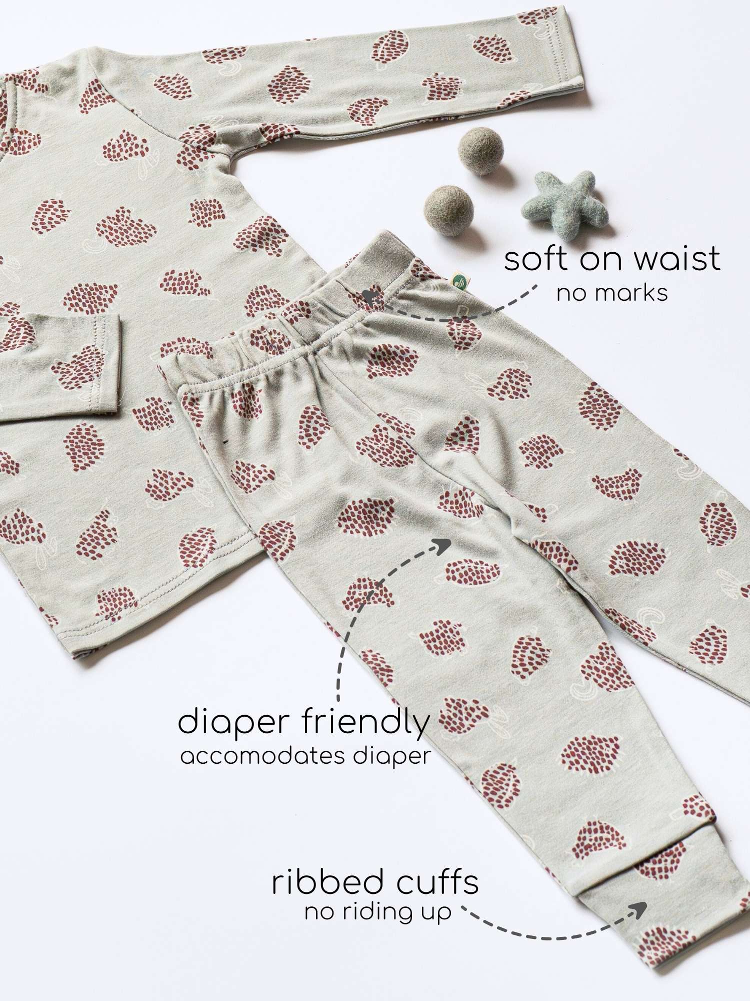 bamboo long sleeve pajama co-ord set