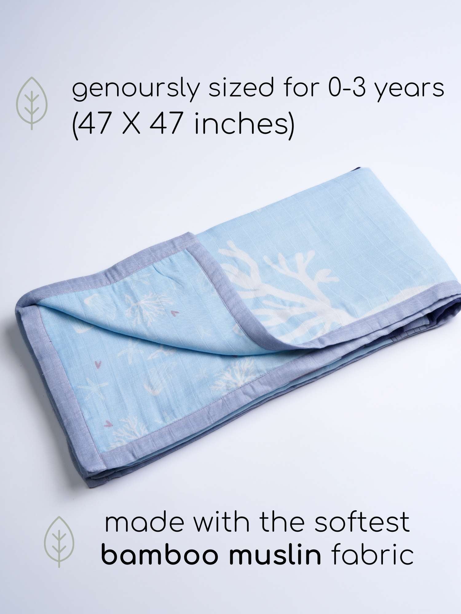 Bamboo Muslin Double Sided Baby Blanket