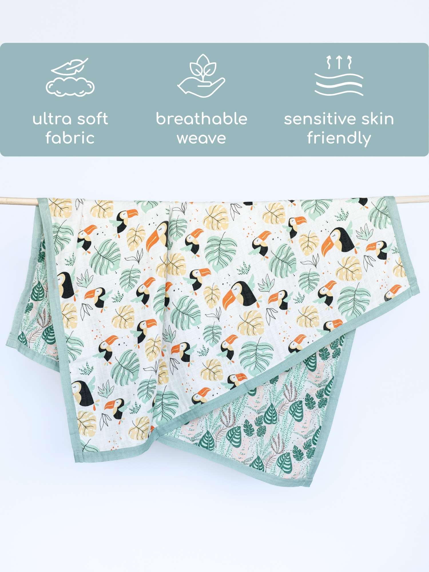 bamboo muslin double-sided baby blanket
