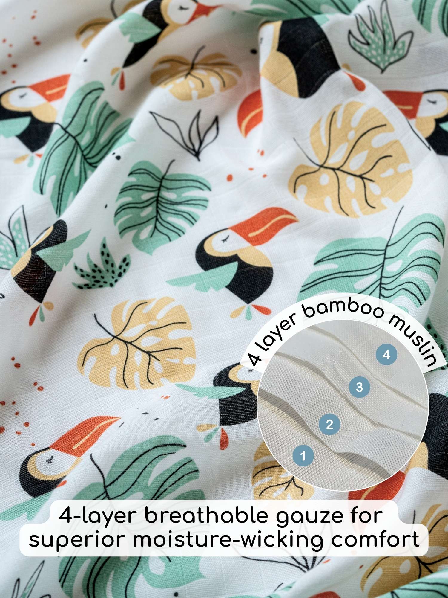 bamboo muslin double-sided baby blanket