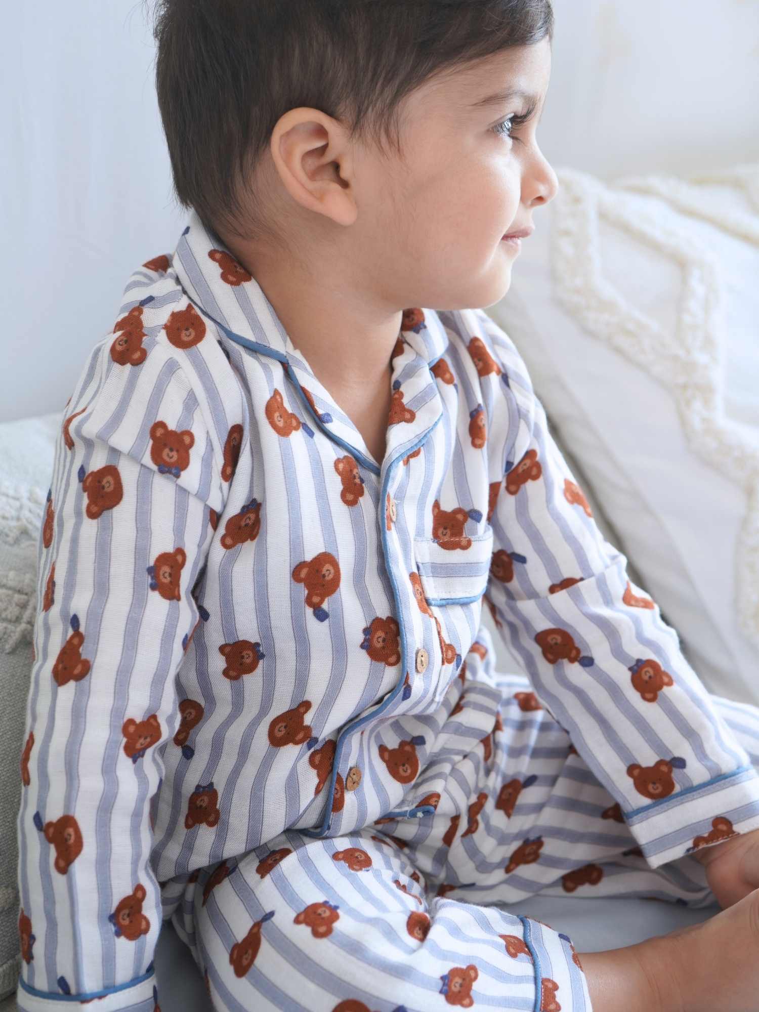 bamboo muslin nightsuit set