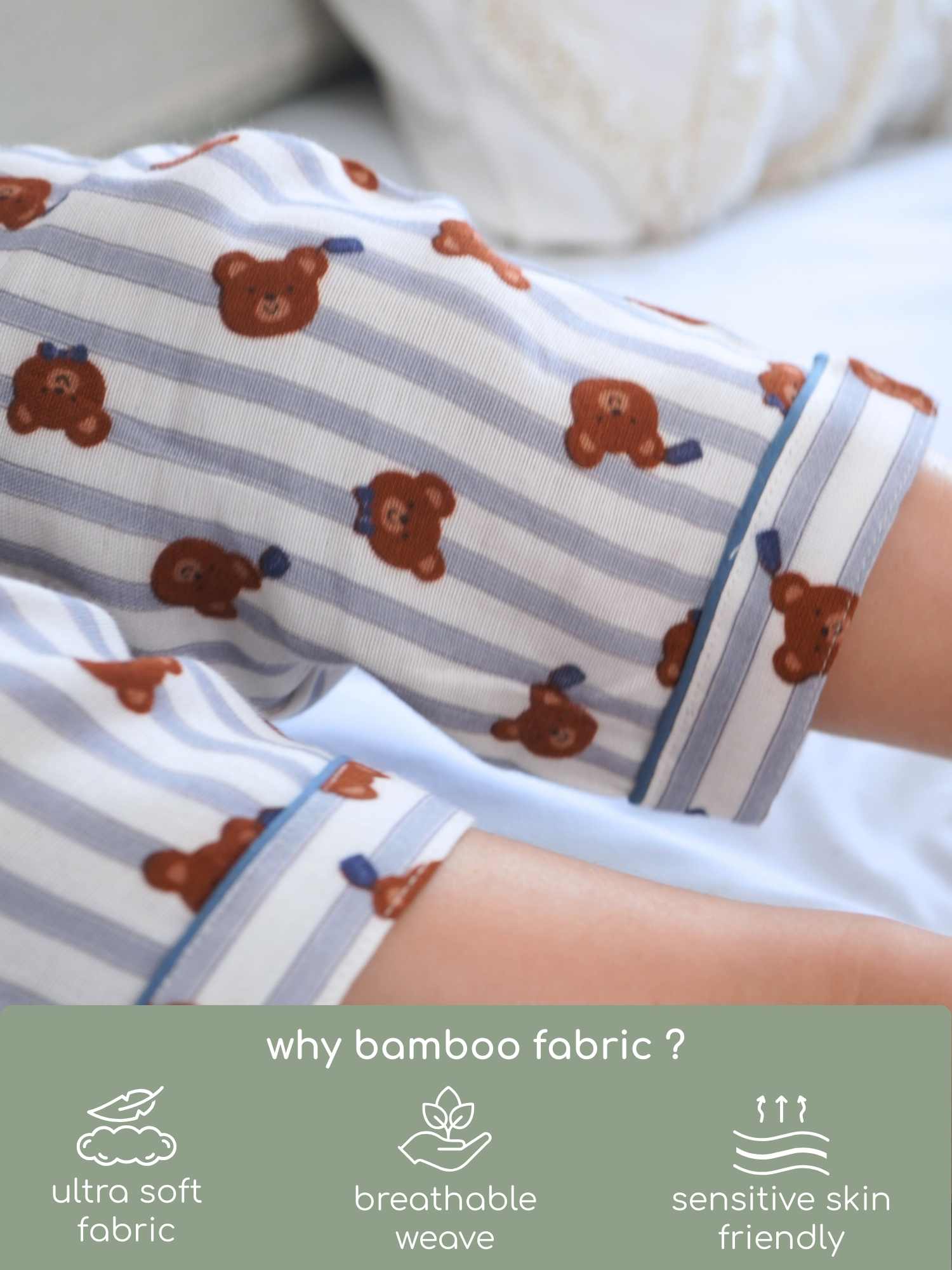 bamboo muslin nightsuit set