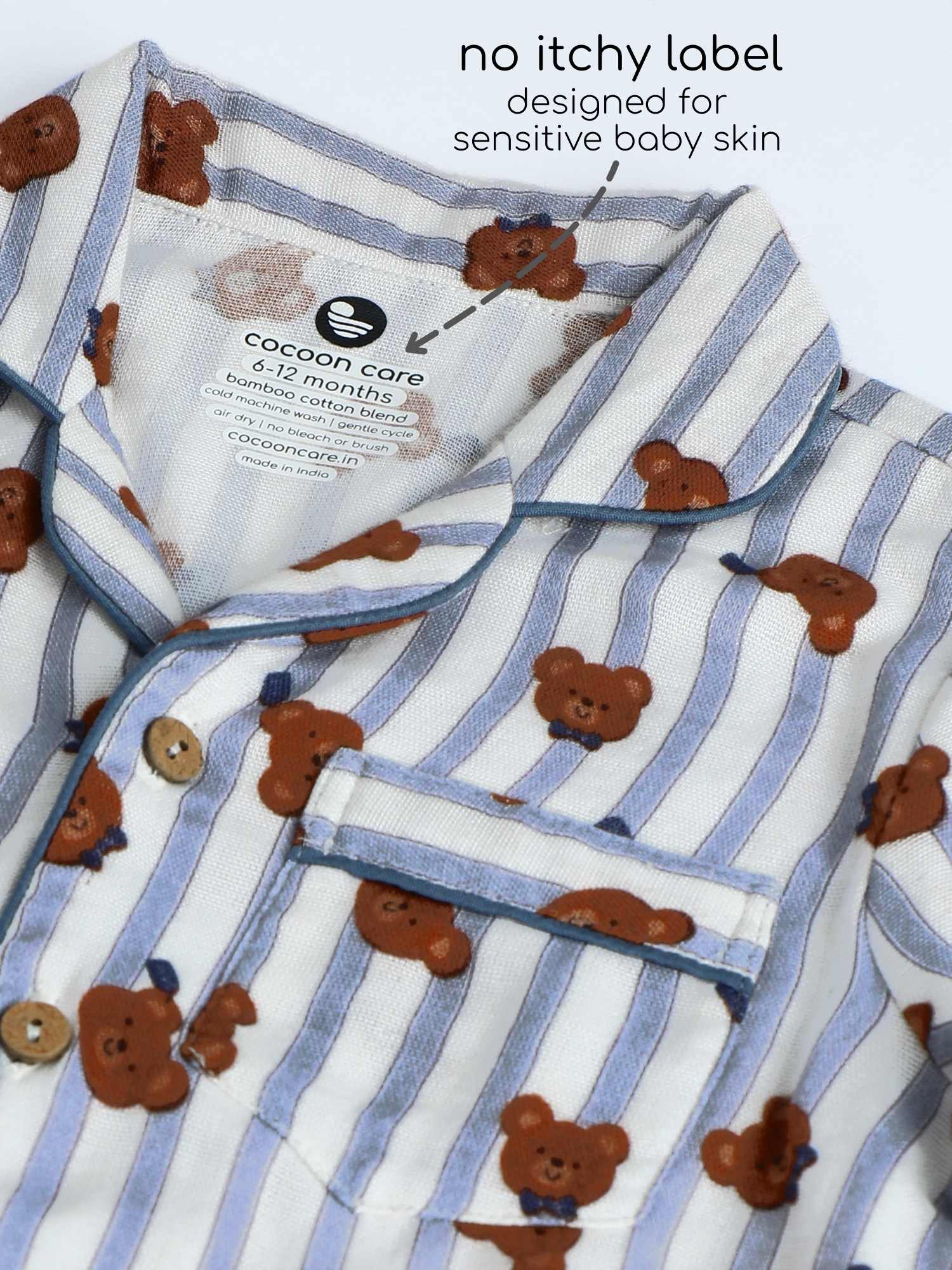 bamboo muslin nightsuit set