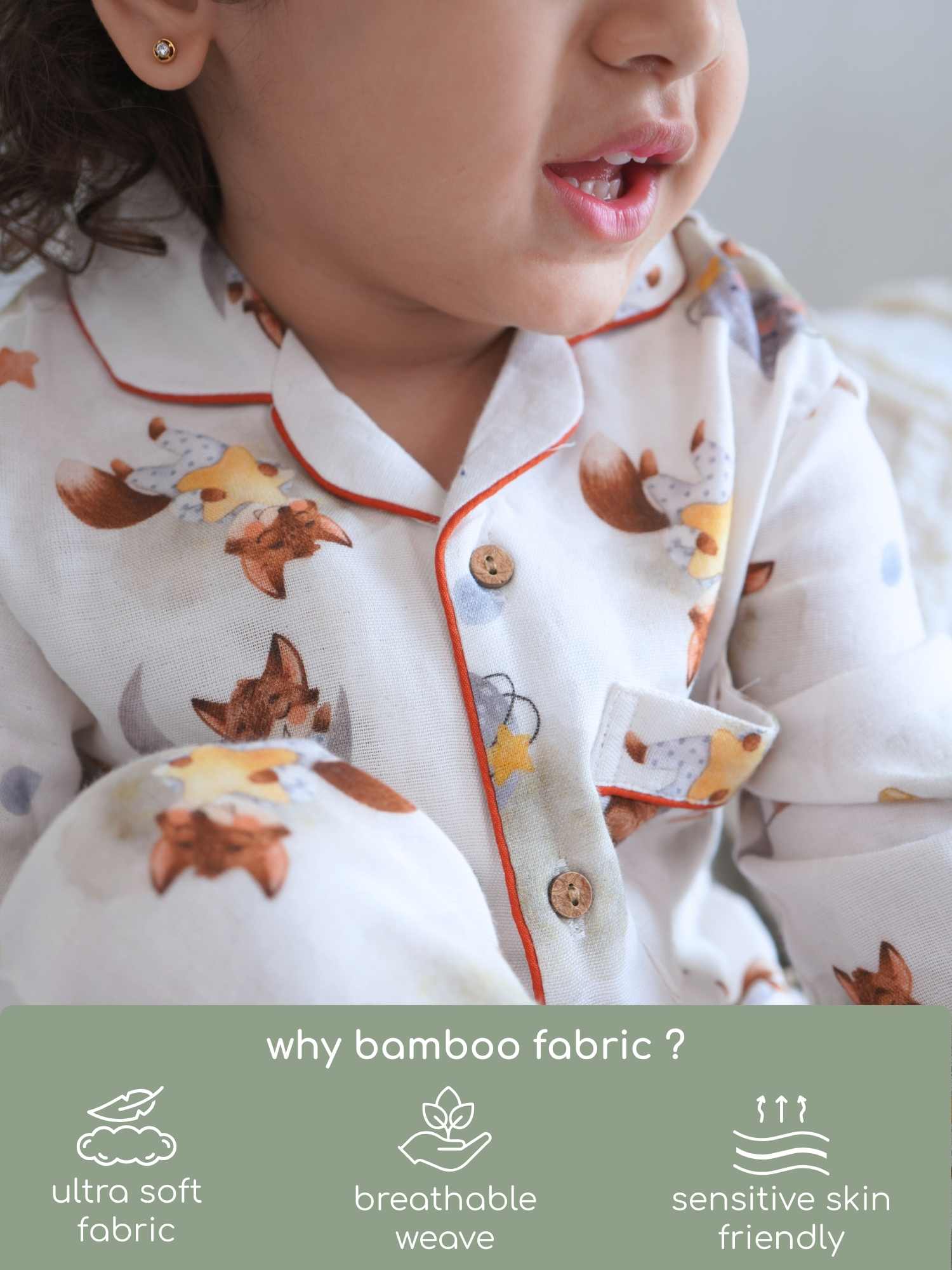 bamboo muslin nightsuit set