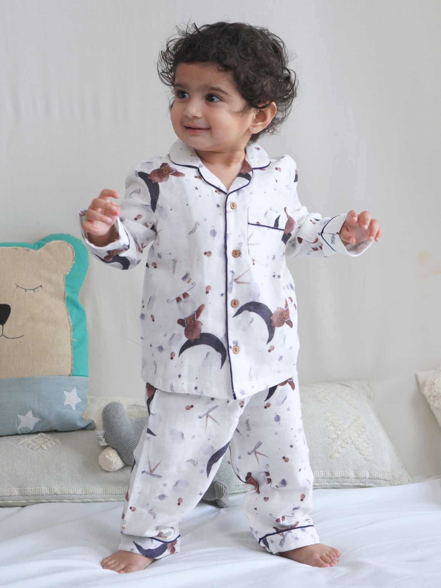 bamboo muslin nightsuit set