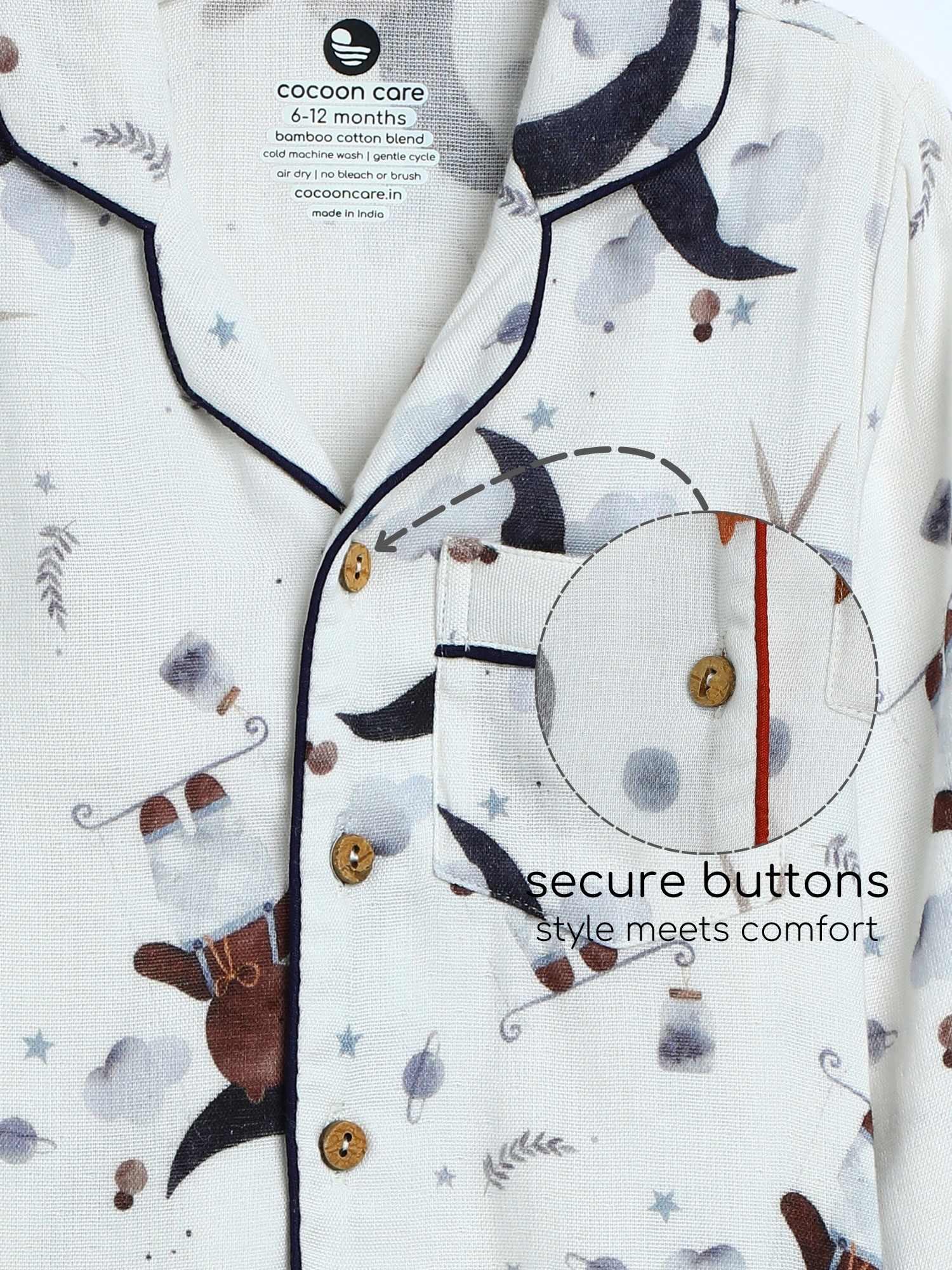 bamboo muslin nightsuit set