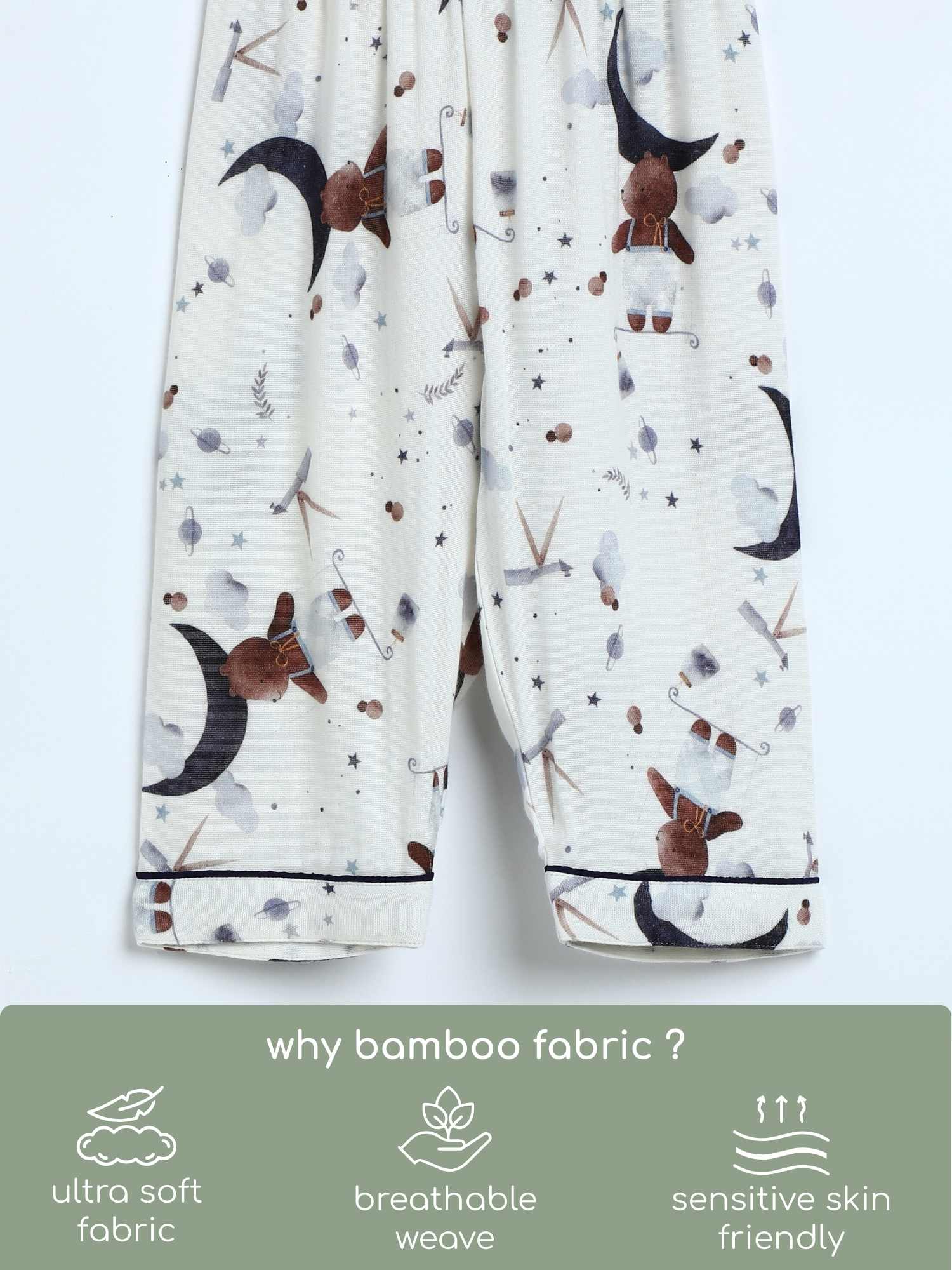 bamboo muslin nightsuit set