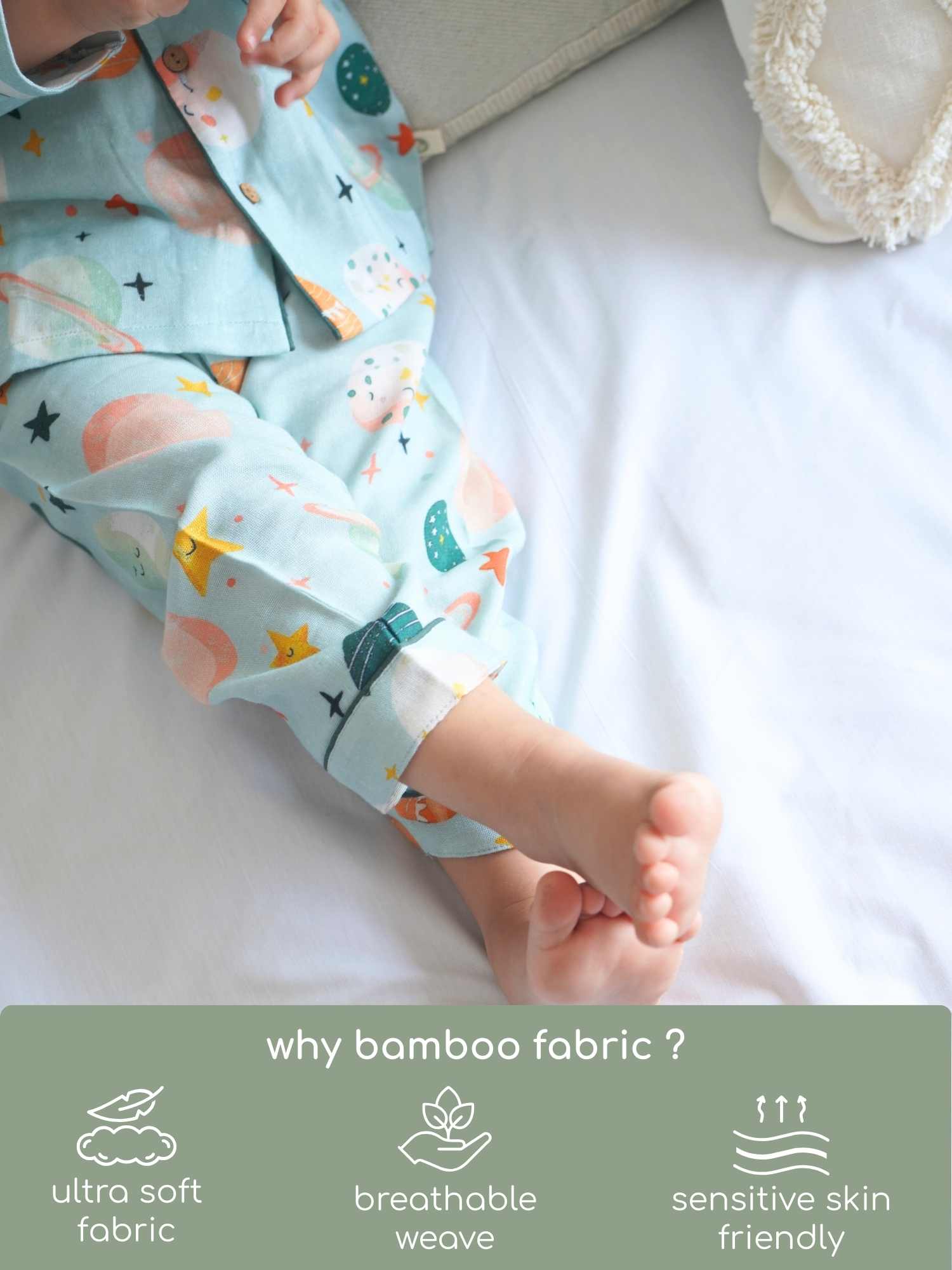 bamboo muslin nightsuit set