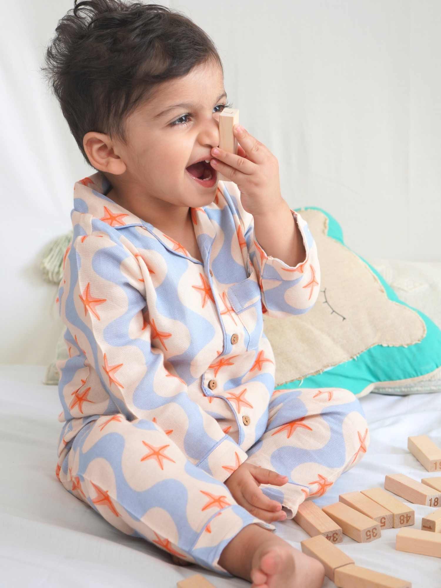 bamboo muslin nightsuit set