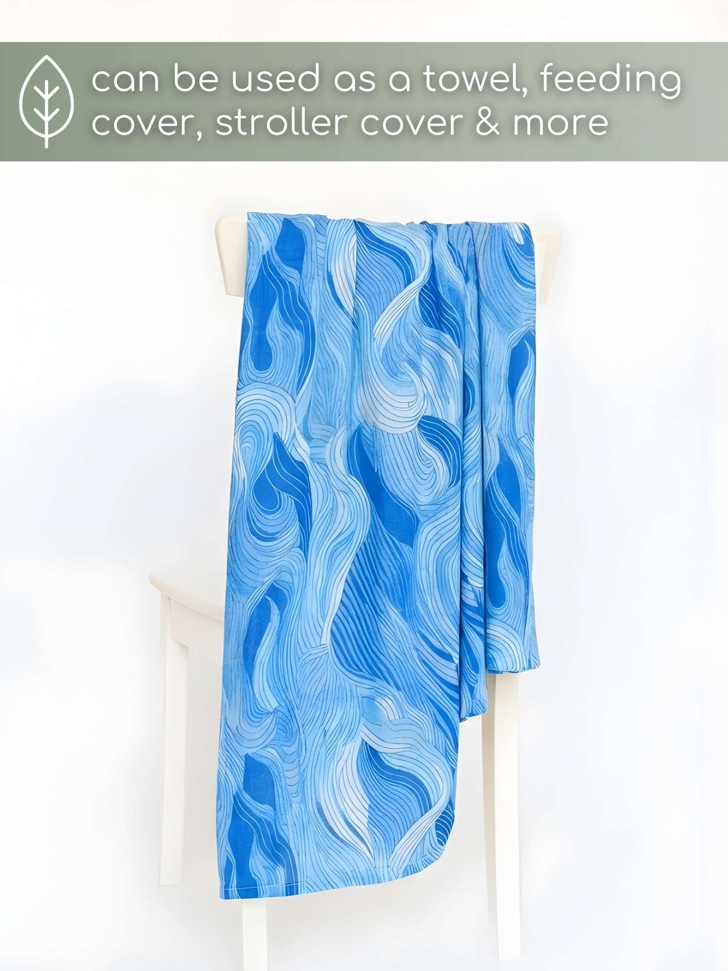 bamboo muslin swaddle - abstract world