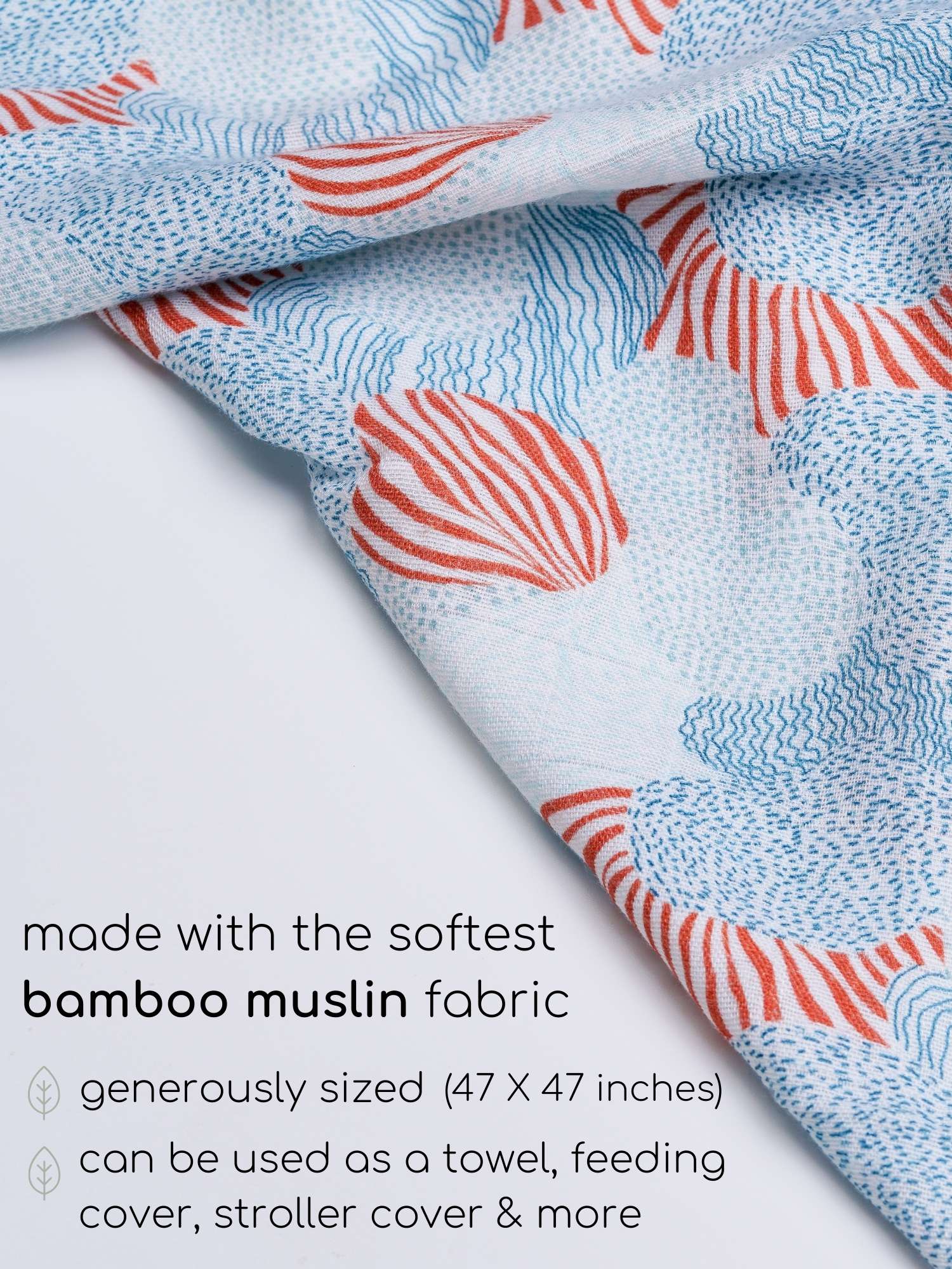 bamboo muslin swaddle - abstract world