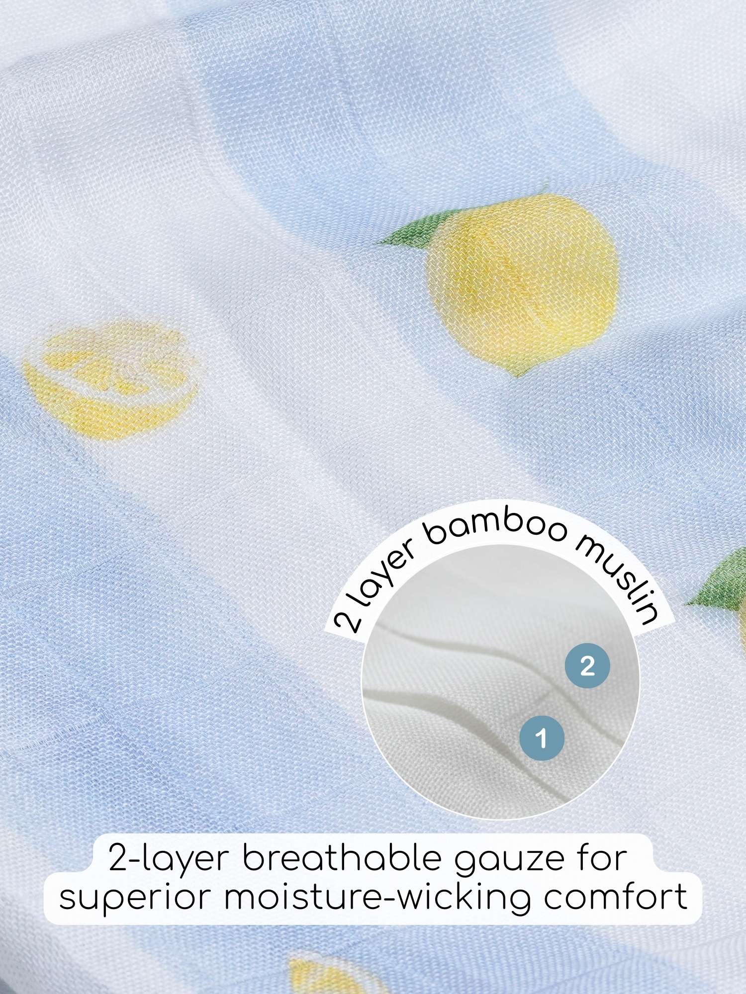 bamboo muslin swaddle - by the sea