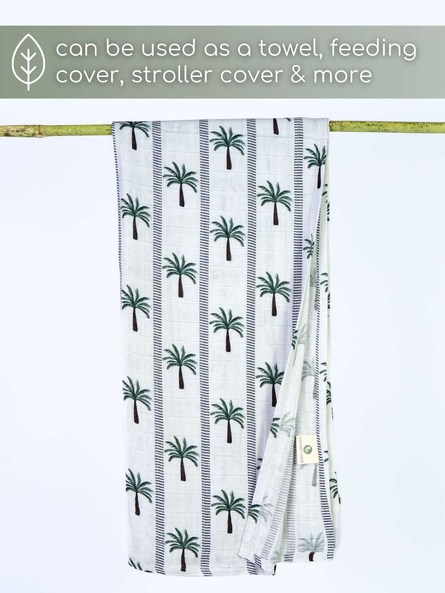 bamboo muslin swaddle - by the sea