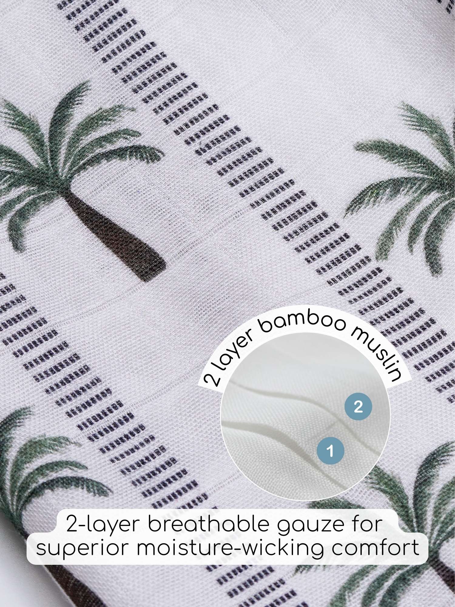 bamboo muslin swaddle - by the sea