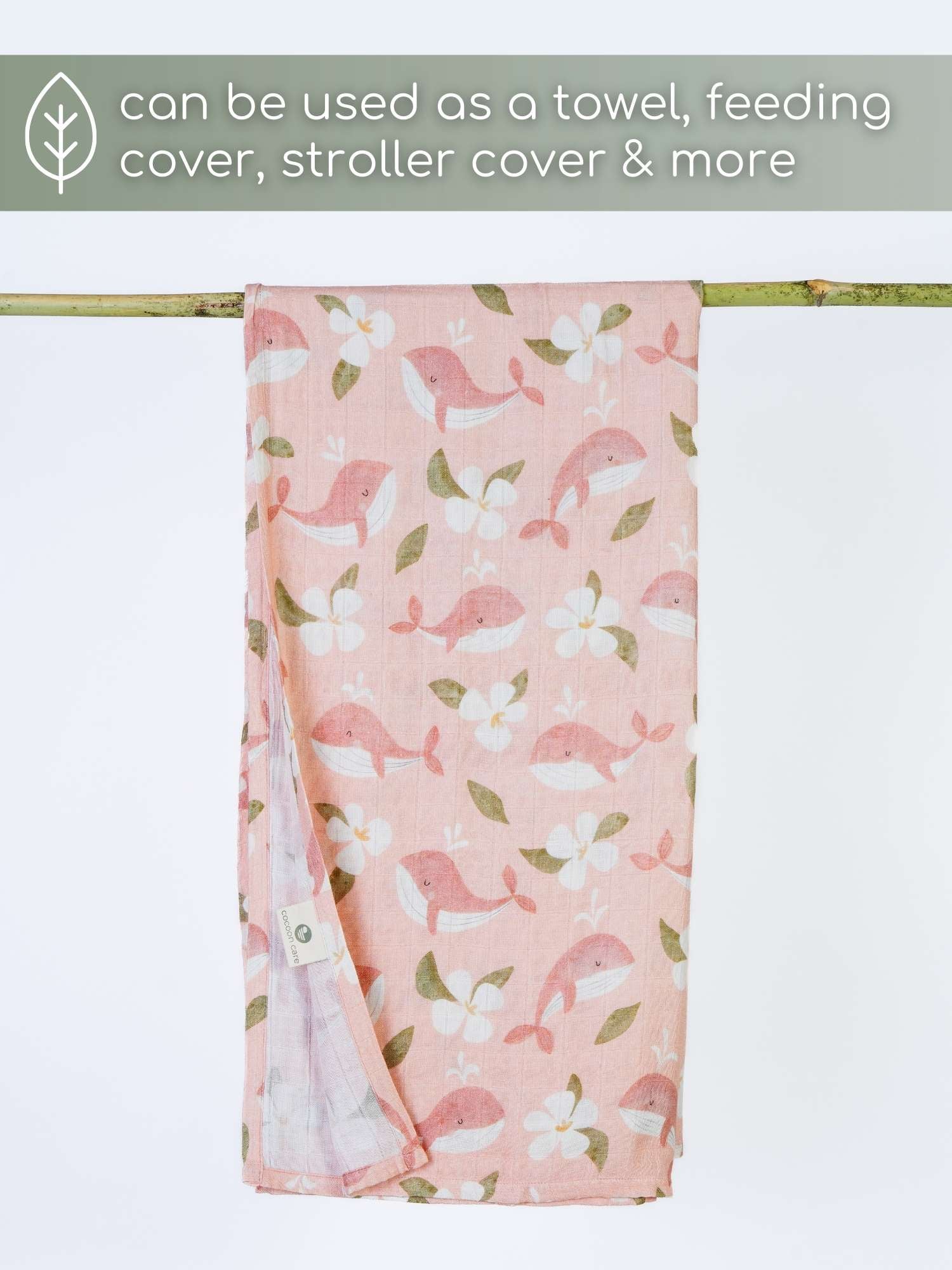 bamboo muslin swaddle - by the sea