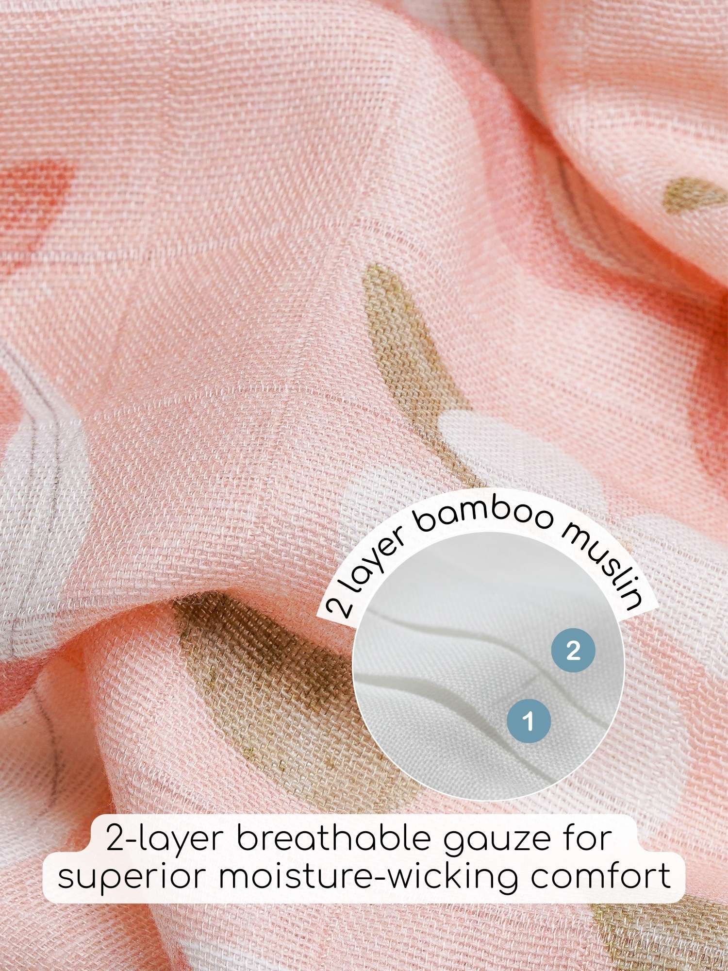 bamboo muslin swaddle - by the sea