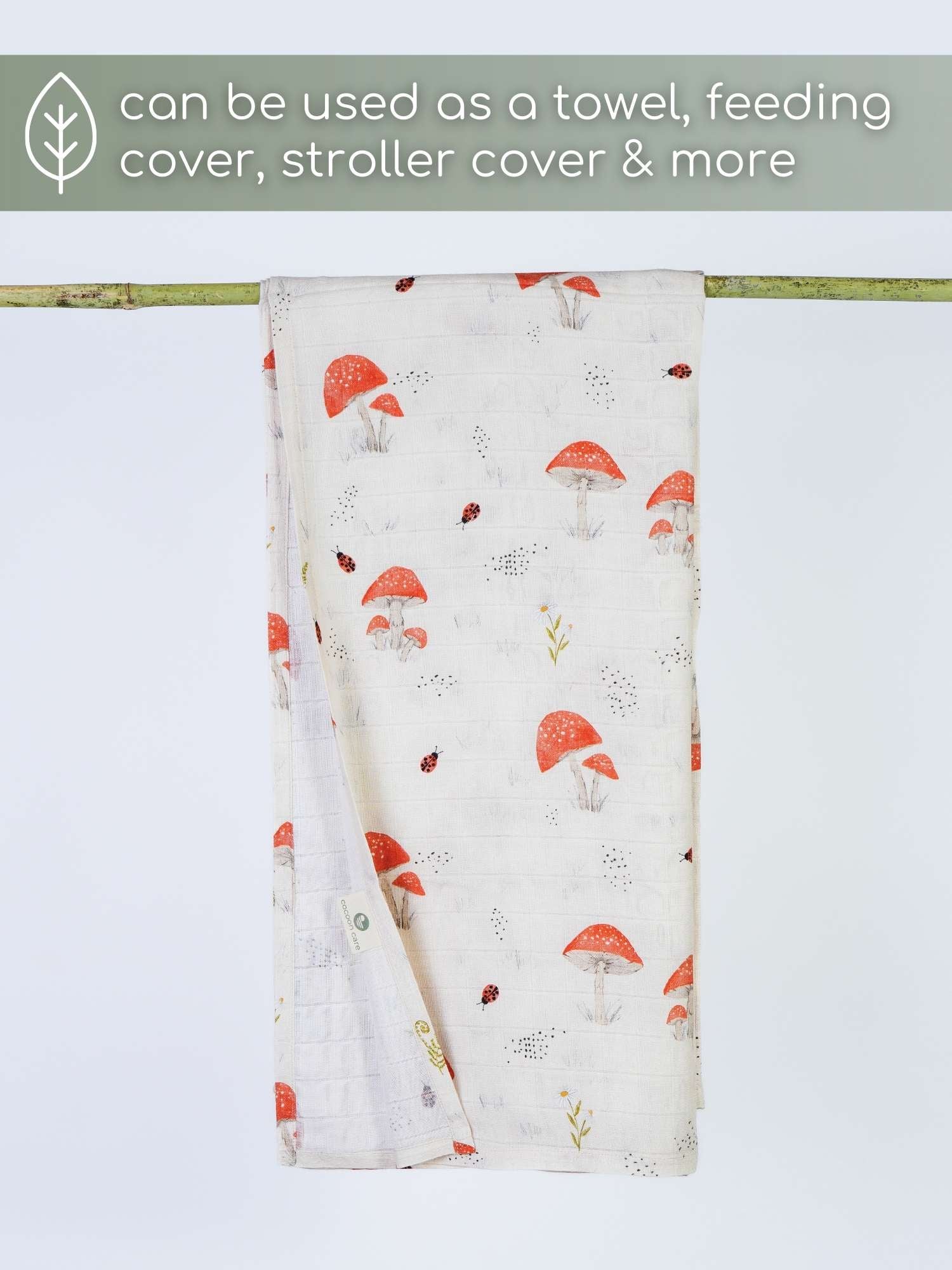bamboo muslin swaddle - enchanted garden