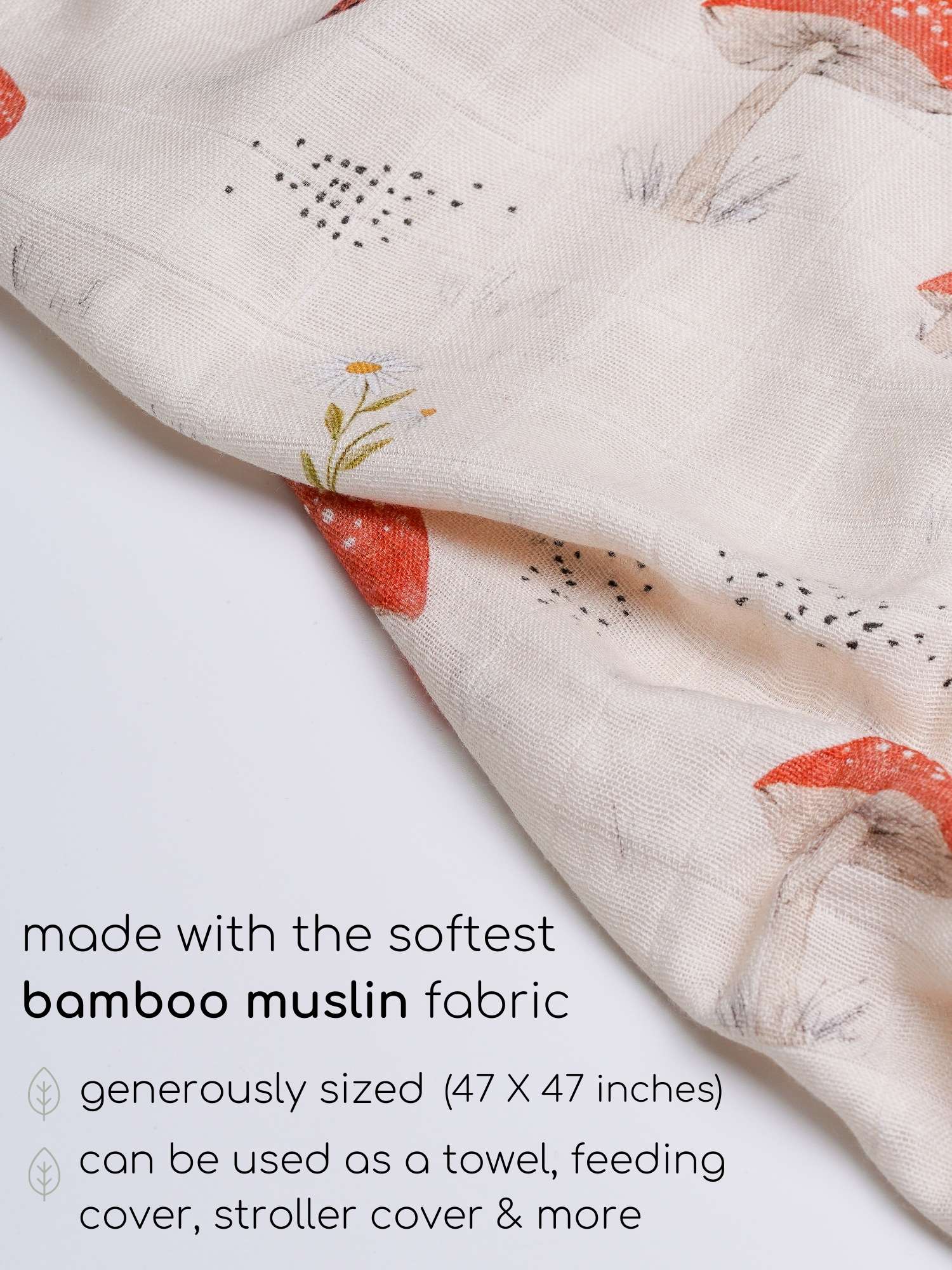bamboo muslin swaddle - enchanted garden