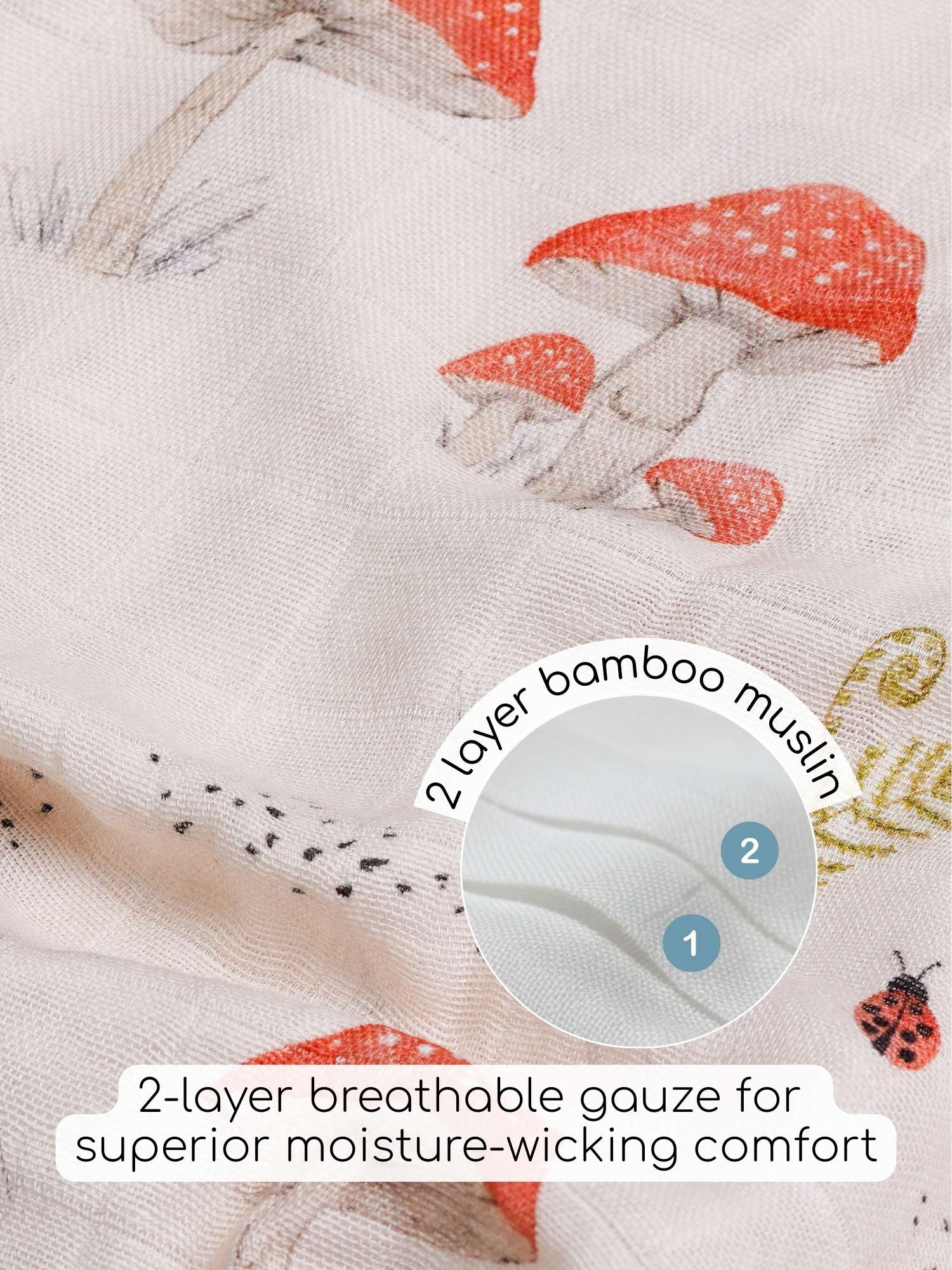 bamboo muslin swaddle - enchanted garden