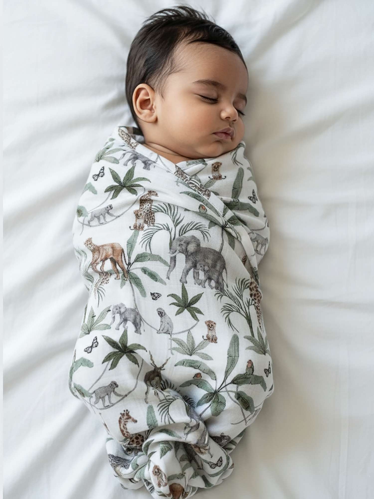 bamboo muslin swaddle - enchanted garden
