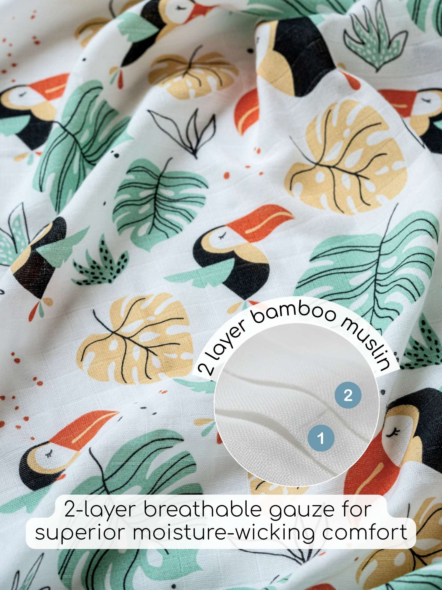 bamboo muslin swaddle - into the wild