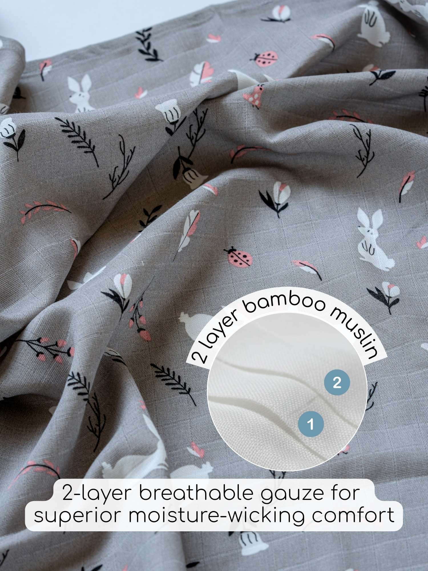 bamboo muslin swaddle - into the wild