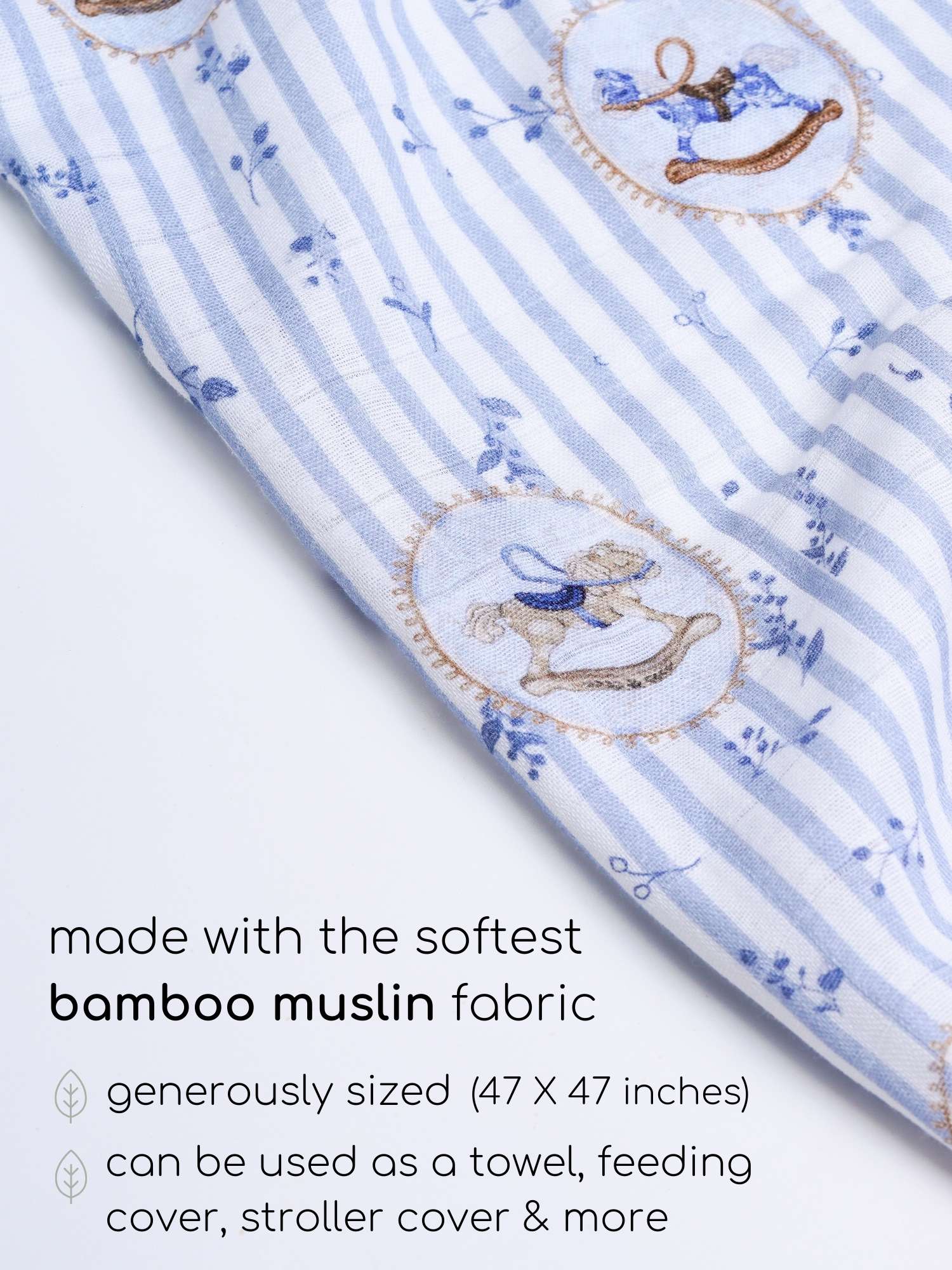 bamboo muslin swaddle - into the wild