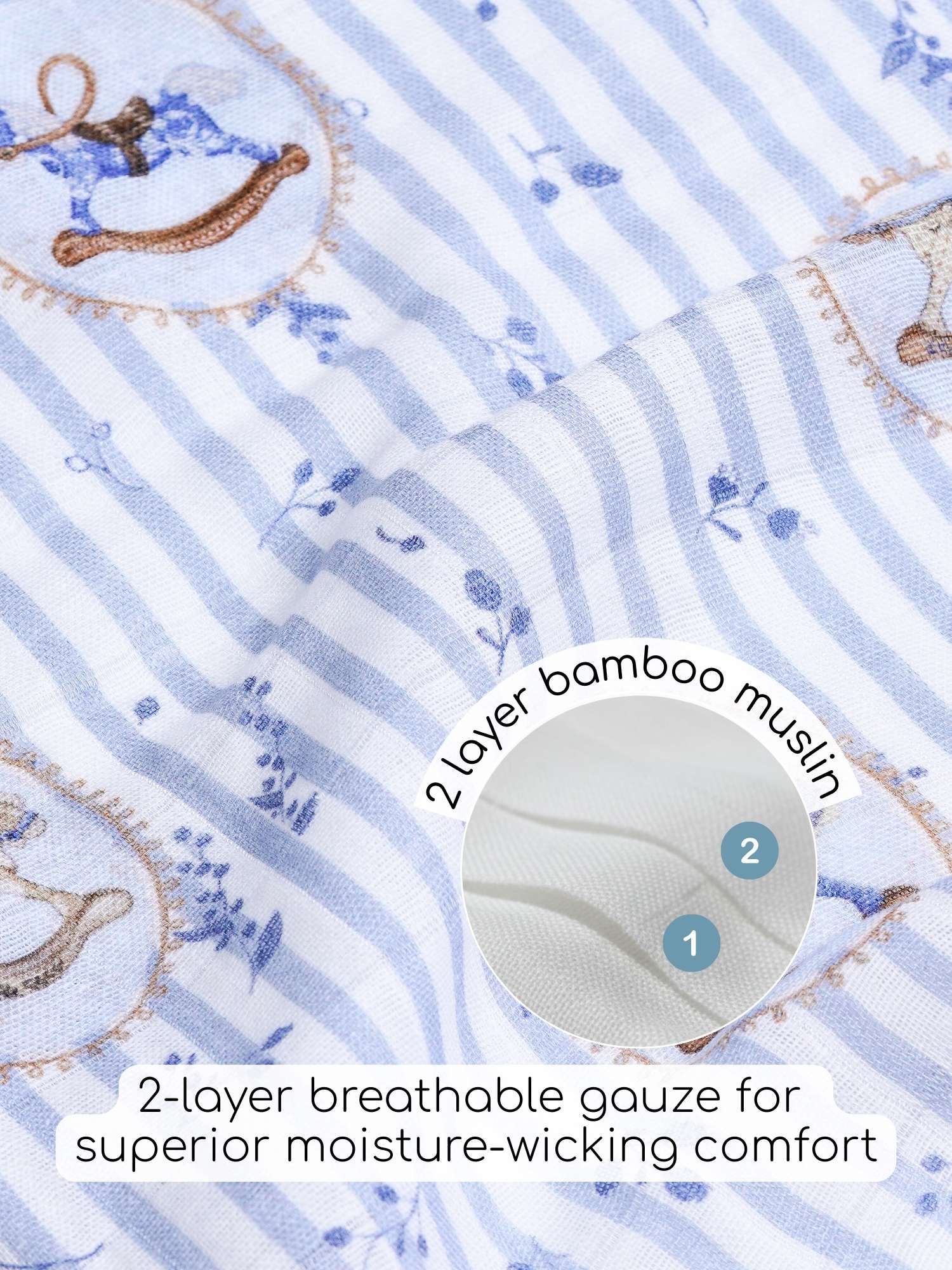 bamboo muslin swaddle - into the wild