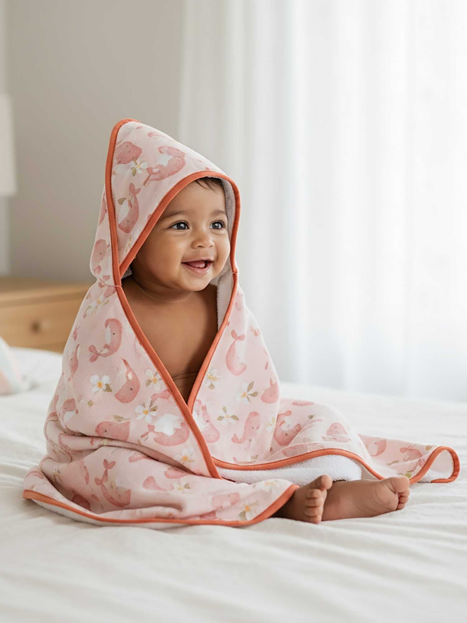 bamboo muslin + terry hooded towel - into the wild