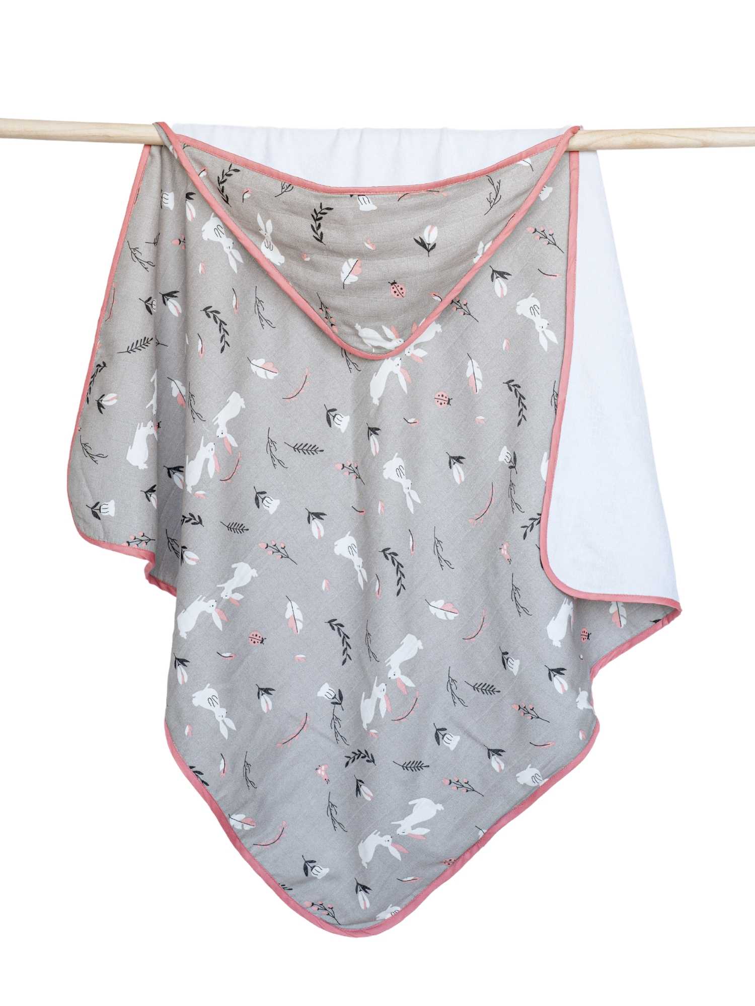 bamboo muslin + terry hooded towel - into the wild