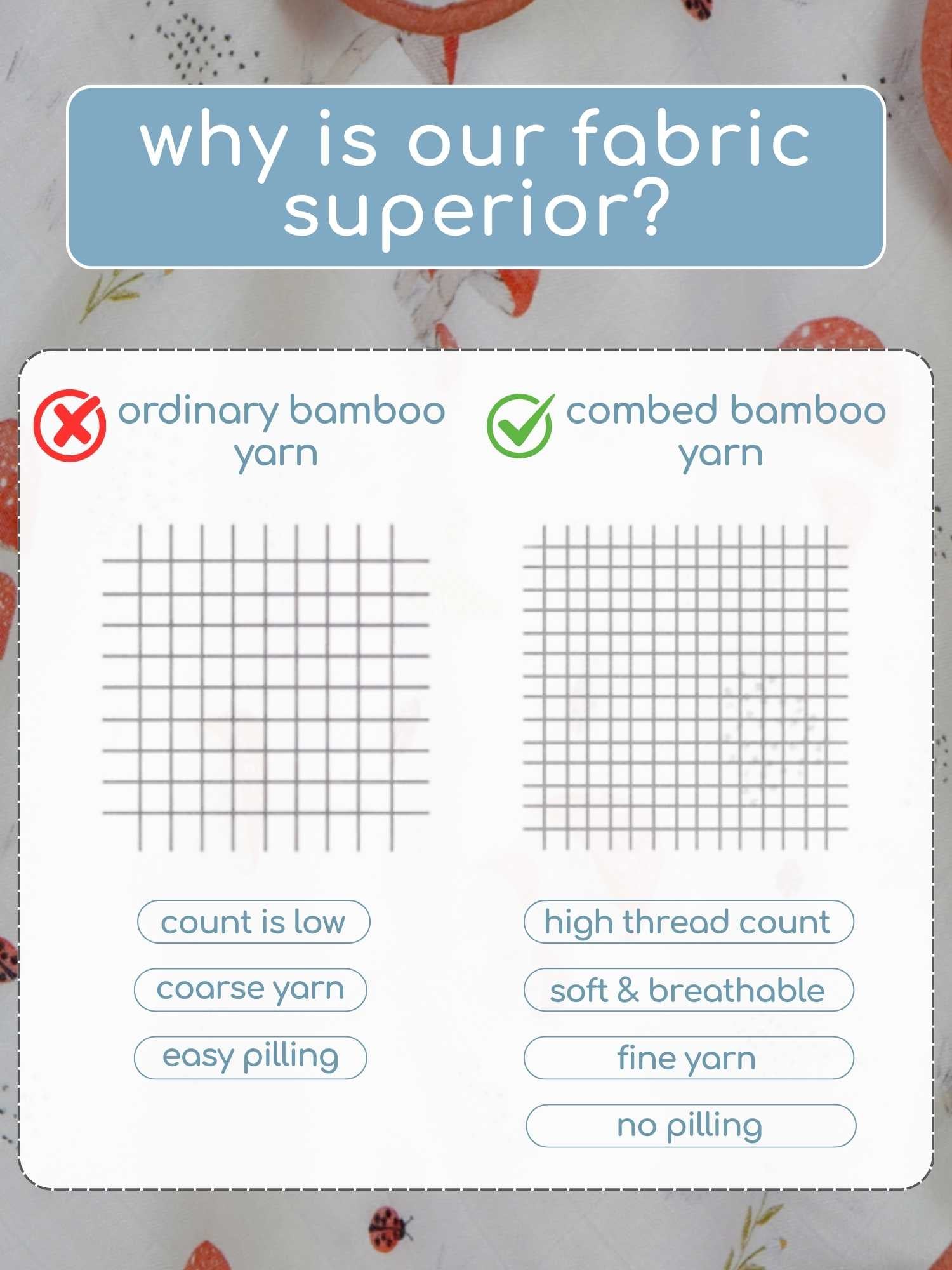 bamboo muslin + terry hooded towel - enchanted garden