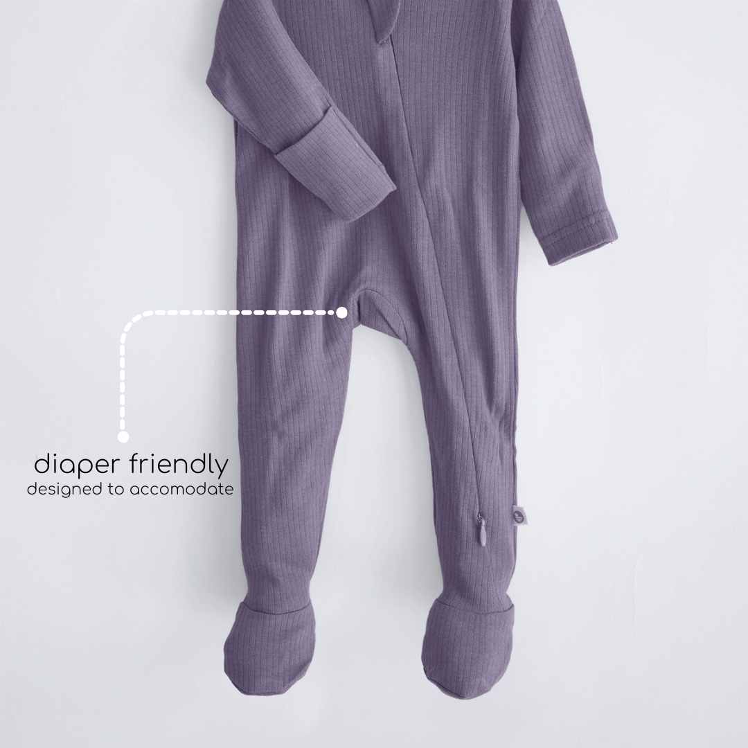 Ribbed Bamboo Footed Sleepsuit