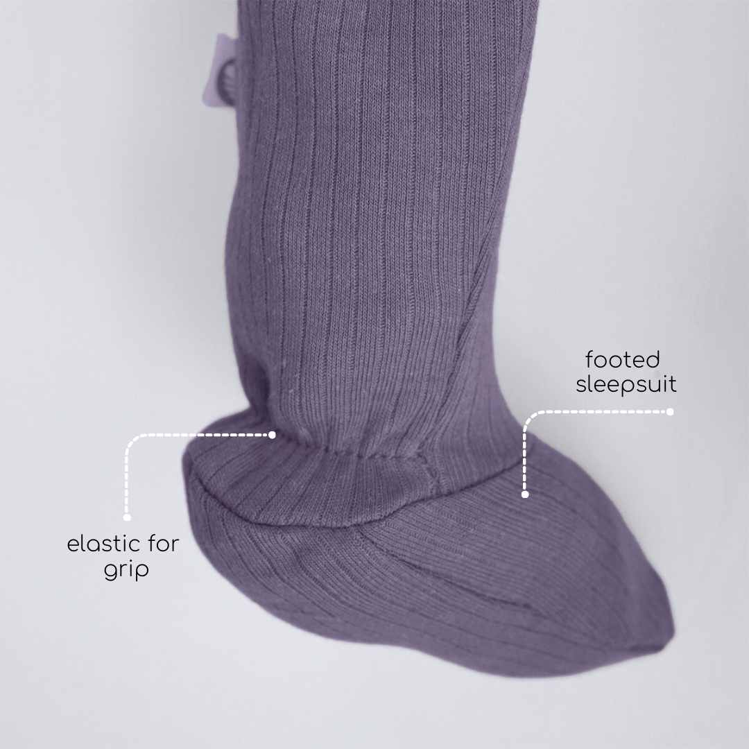 Ribbed Bamboo Footed Sleepsuit