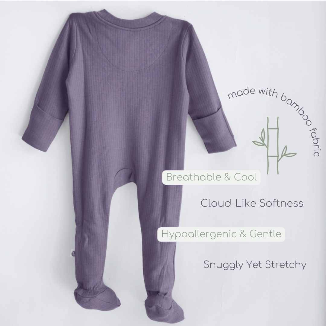 Ribbed Bamboo Footed Sleepsuit