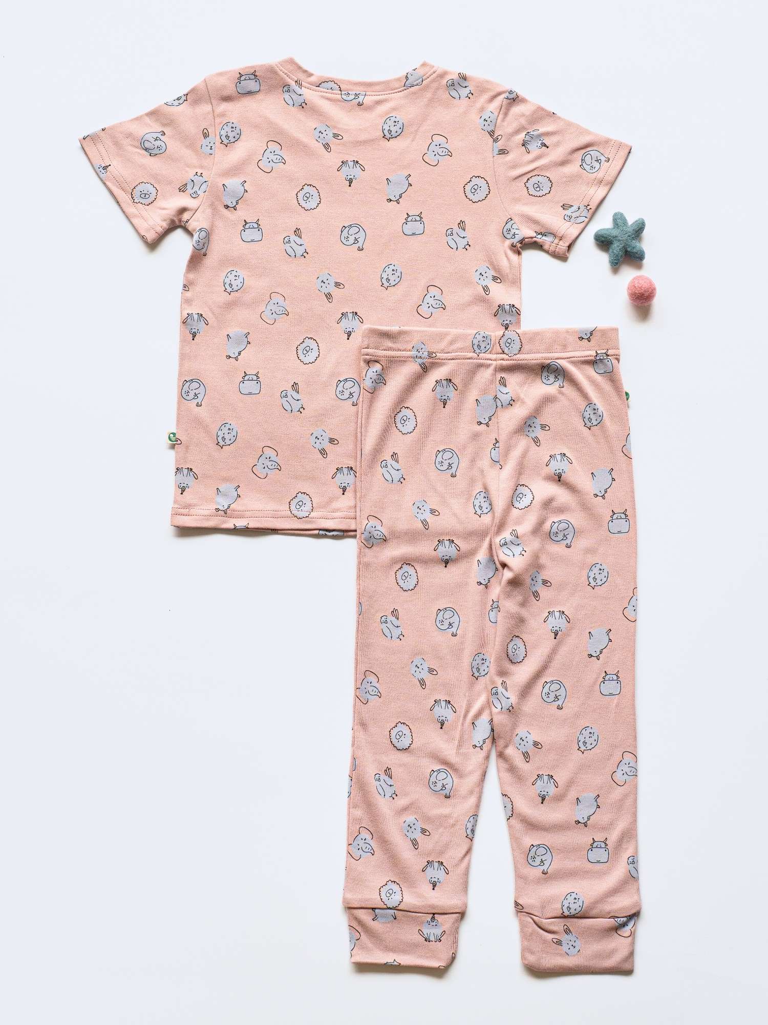 bamboo short sleeve pajama co-ord set