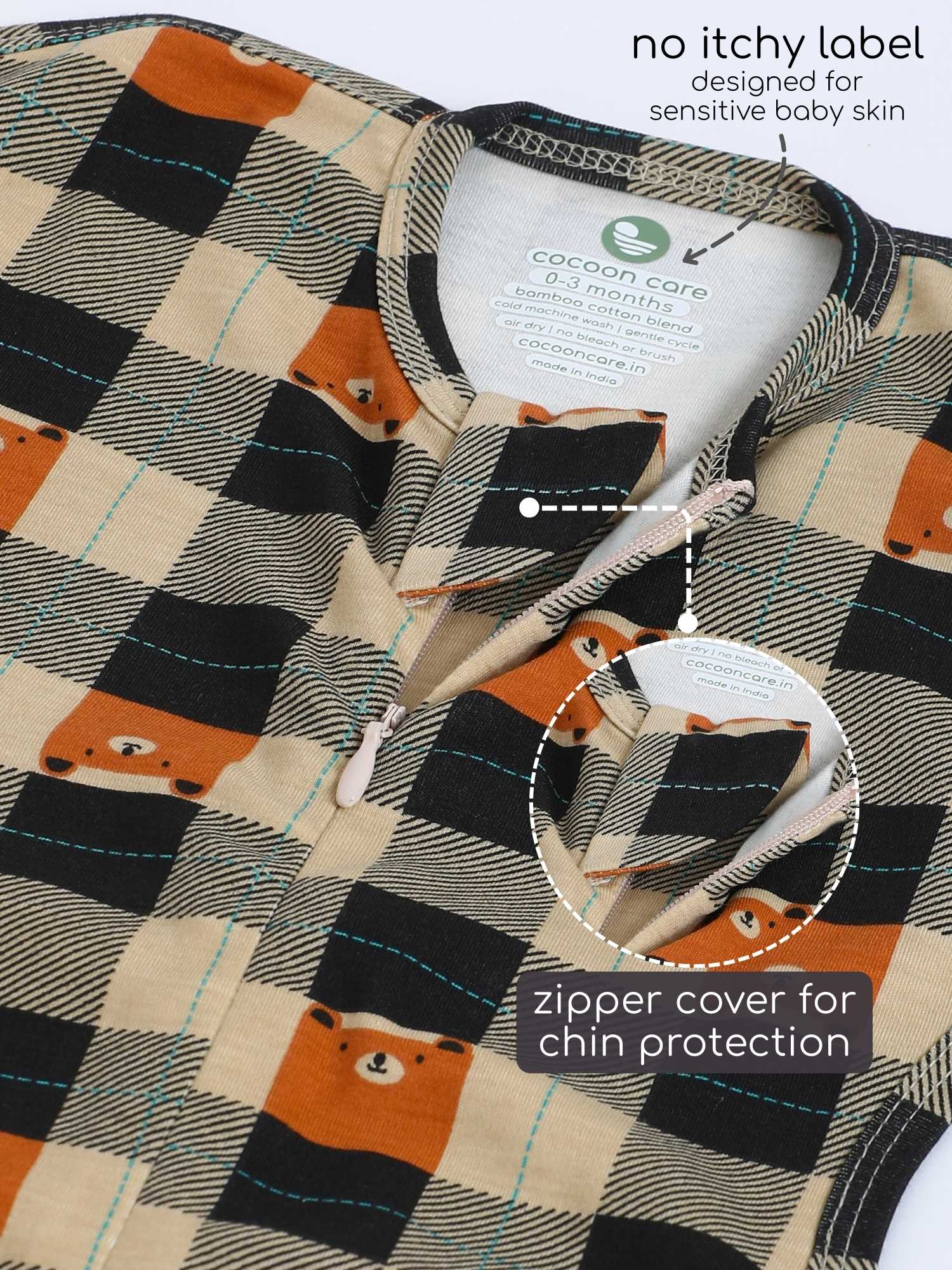 bamboo hands up swaddle pod for baby - prints