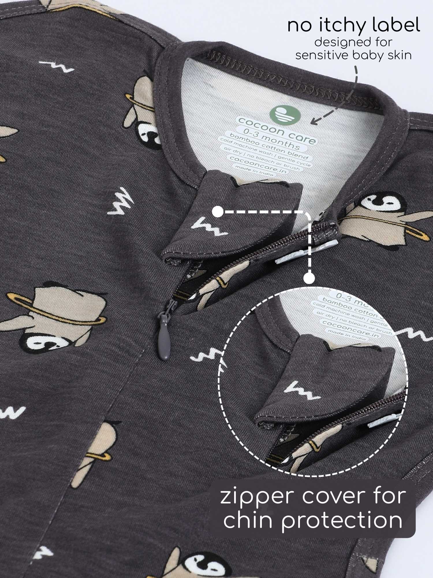 bamboo hands up swaddle pod for baby - prints