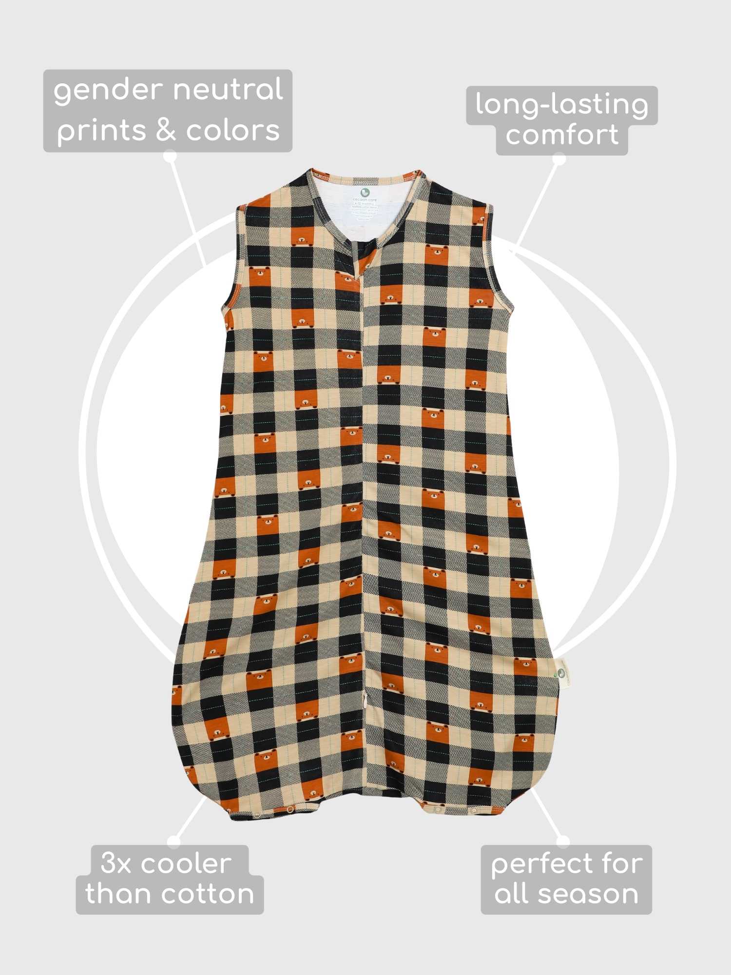 bamboo sleeping bag with foot opening - prints