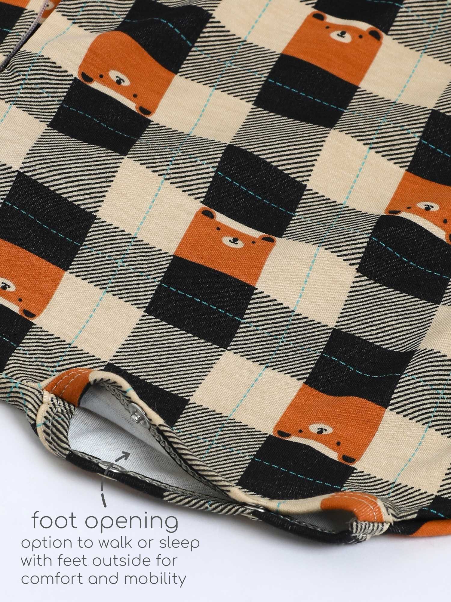 bamboo sleeping bag with foot opening - prints