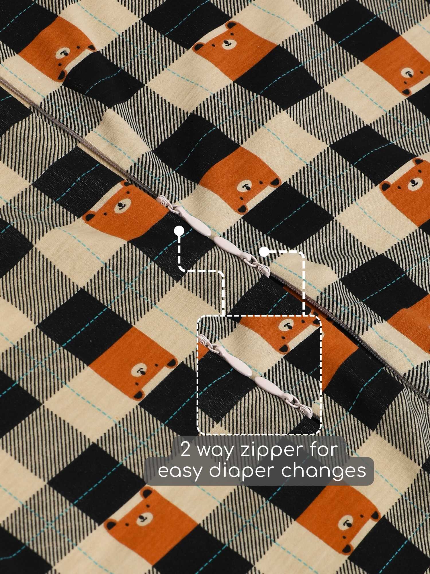 bamboo sleeping bag with foot opening - prints