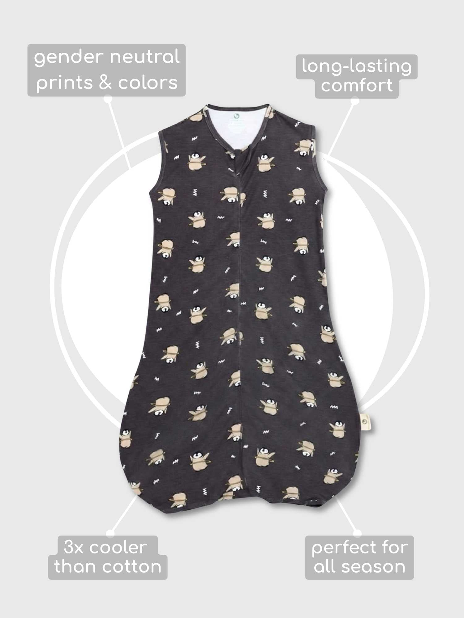 bamboo sleeping bag with foot opening - prints