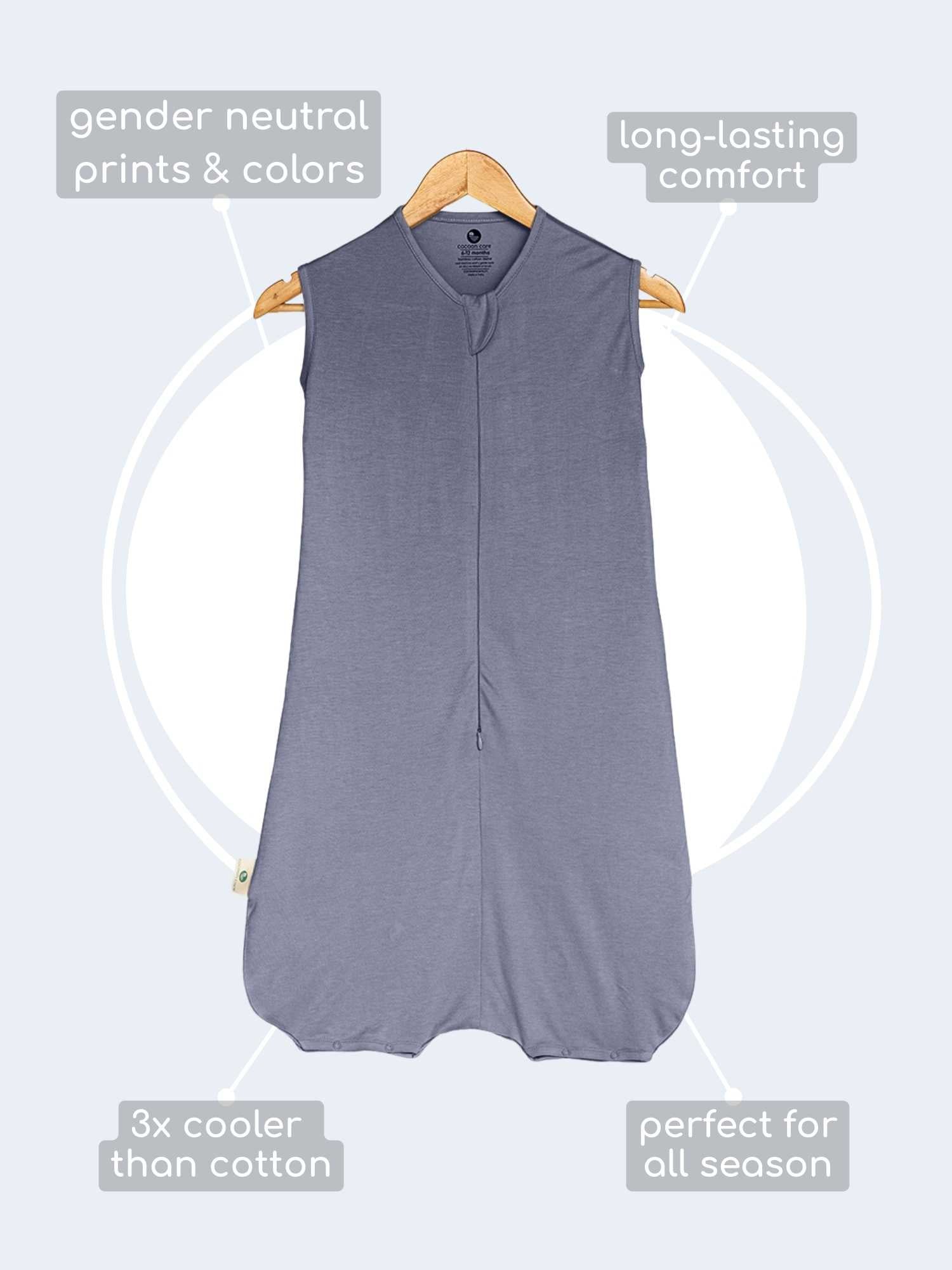 bamboo sleeping bag with foot opening - solid colours