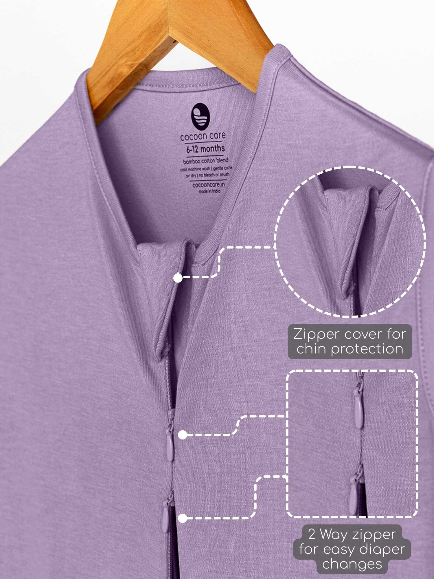 bamboo sleeping bag with foot opening - solid colours