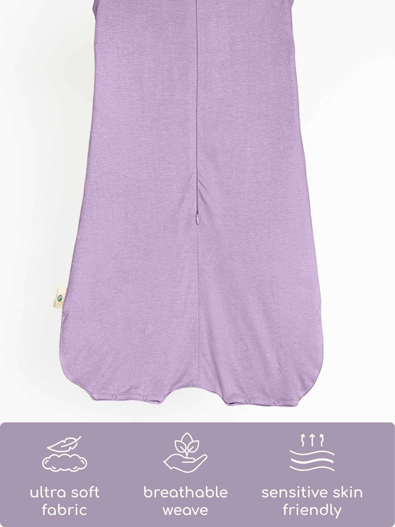 bamboo sleeping bag with foot opening - solid colours