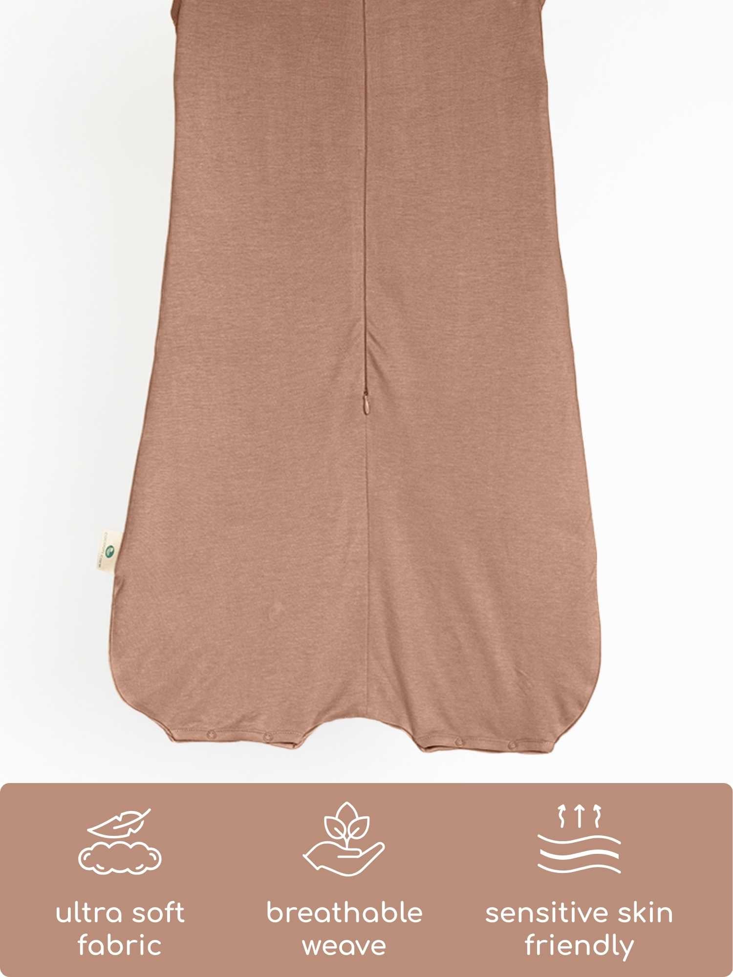 bamboo sleeping bag with foot opening - solid colours