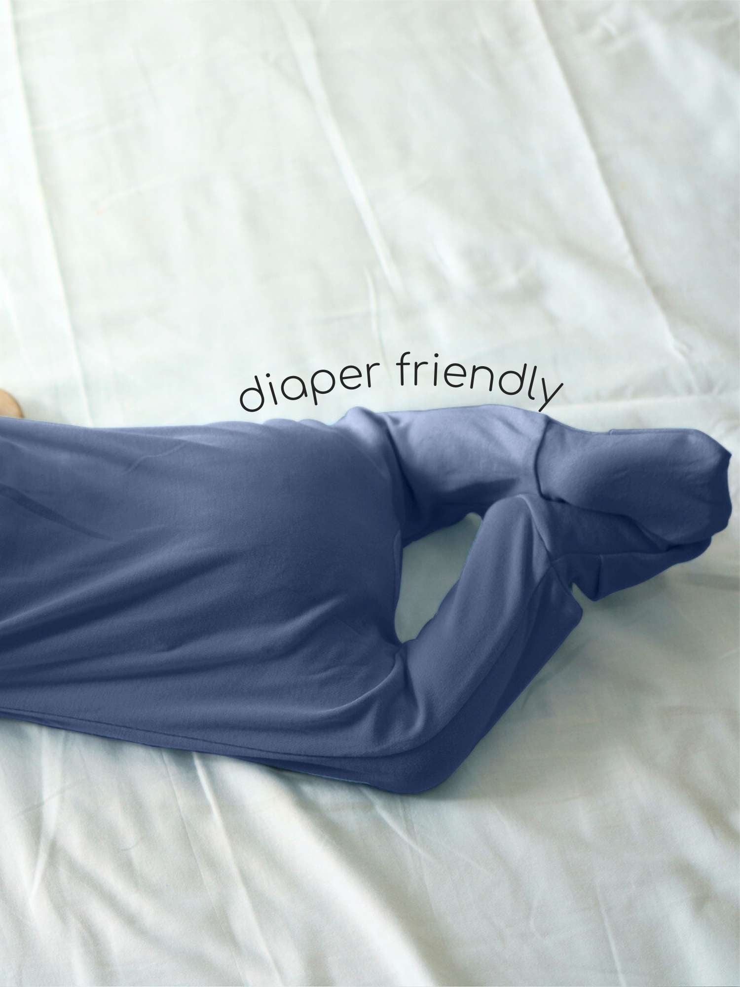 bamboo sleepsuit with reversible mittens & footie