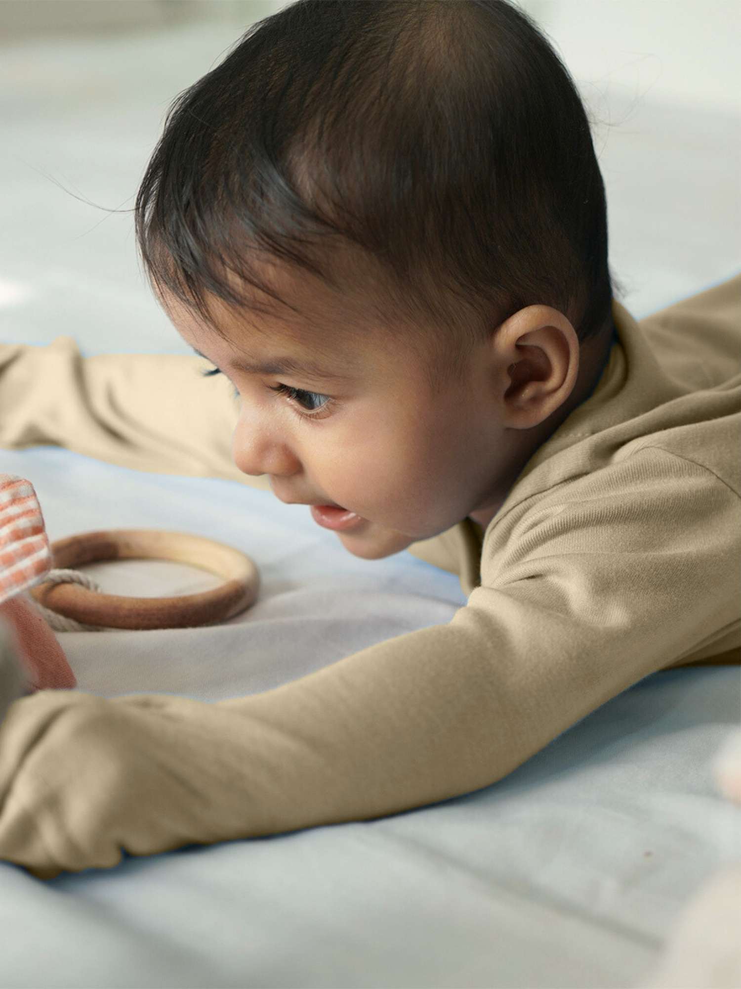 bamboo sleepsuit with reversible mittens & footie