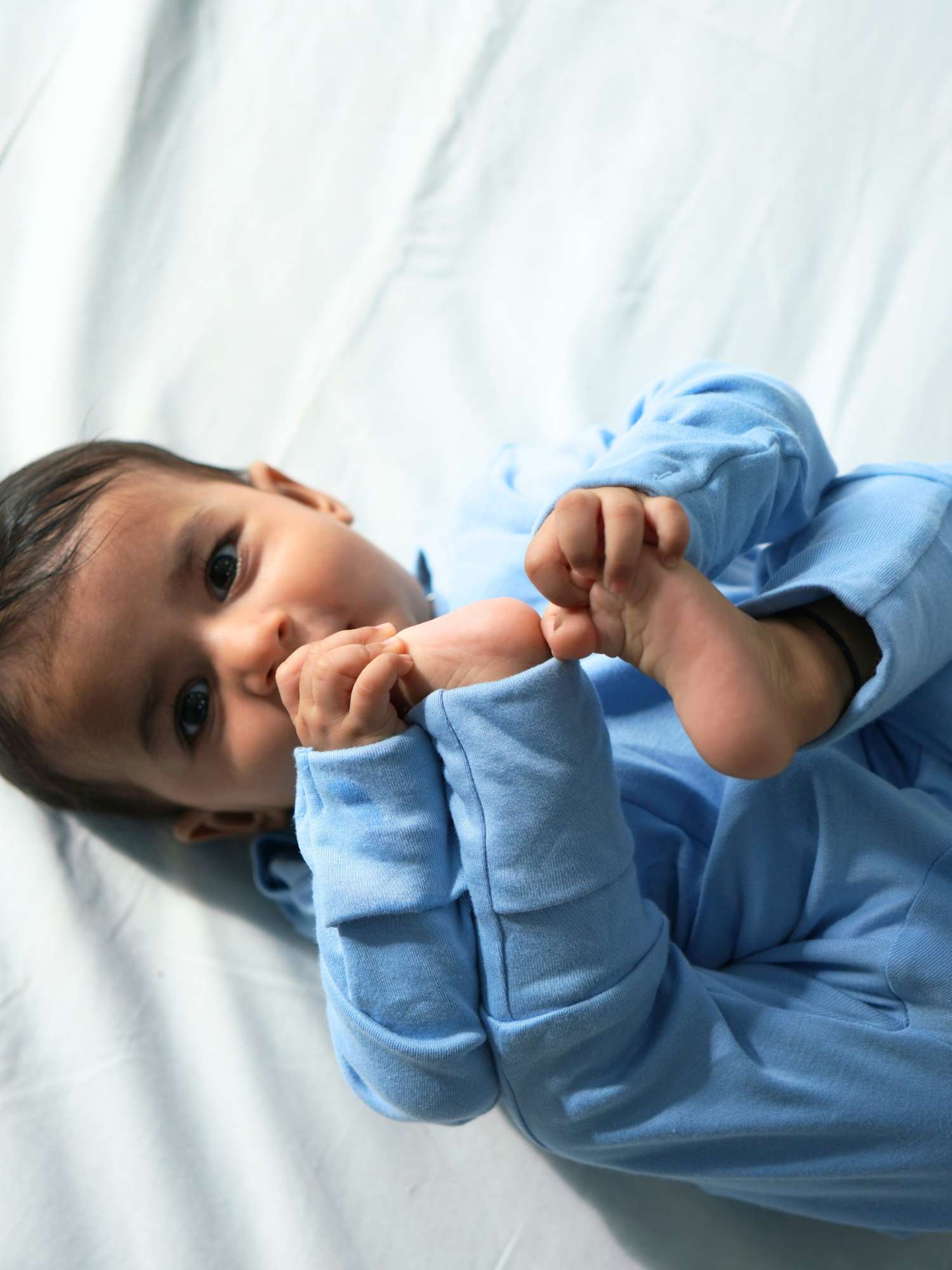 bamboo sleepsuit with reversible mittens & footie